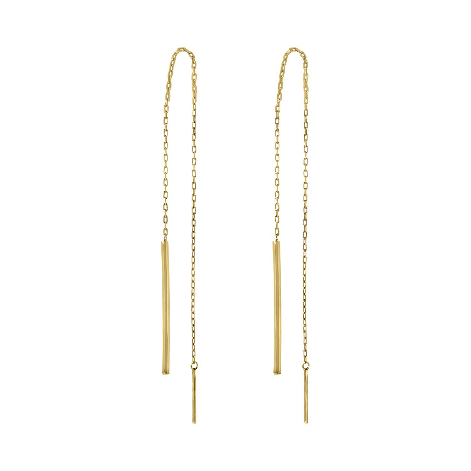 LUCARDI Paar Ohrhänger Ohrring - 585 Gold - Gold - Damen