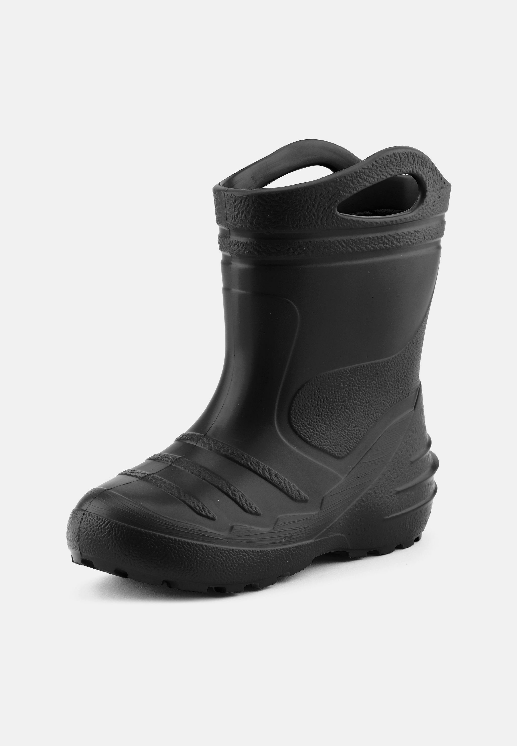 Schwarz Ladeheid Thermo federleichte EVA Kinder gefüttert Gummistiefel KL051 Gummistiefel