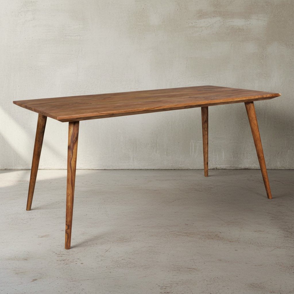 KADIMA DESIGN Esstisch Massivholz Esszimmertisch SAVIO, Retro Landhausstil, günstig online kaufen