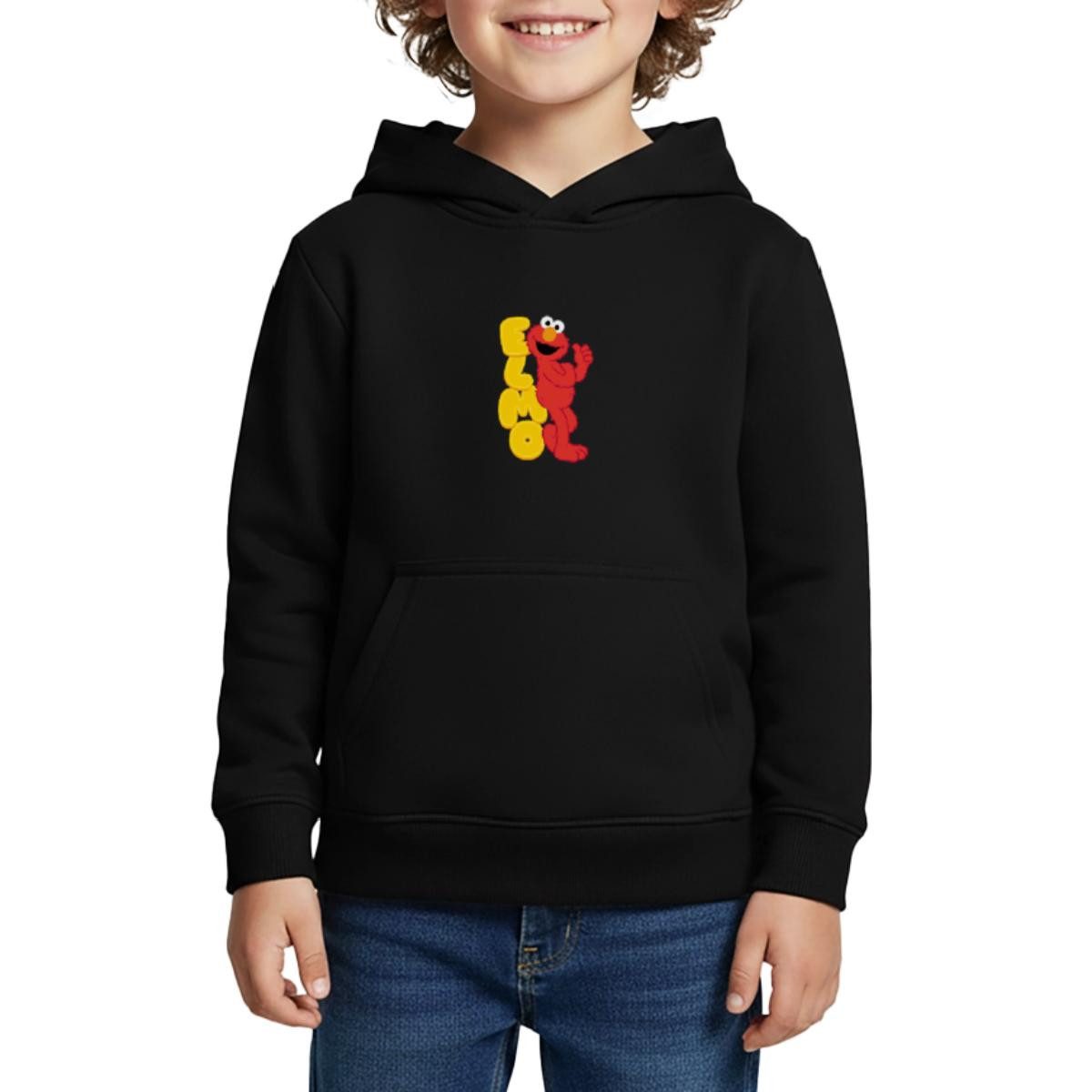 Spreadshirt Hoodie Sesamstraße Elmo Mit Schriftzug Kinder Premium Hoodie (1-tlg)
