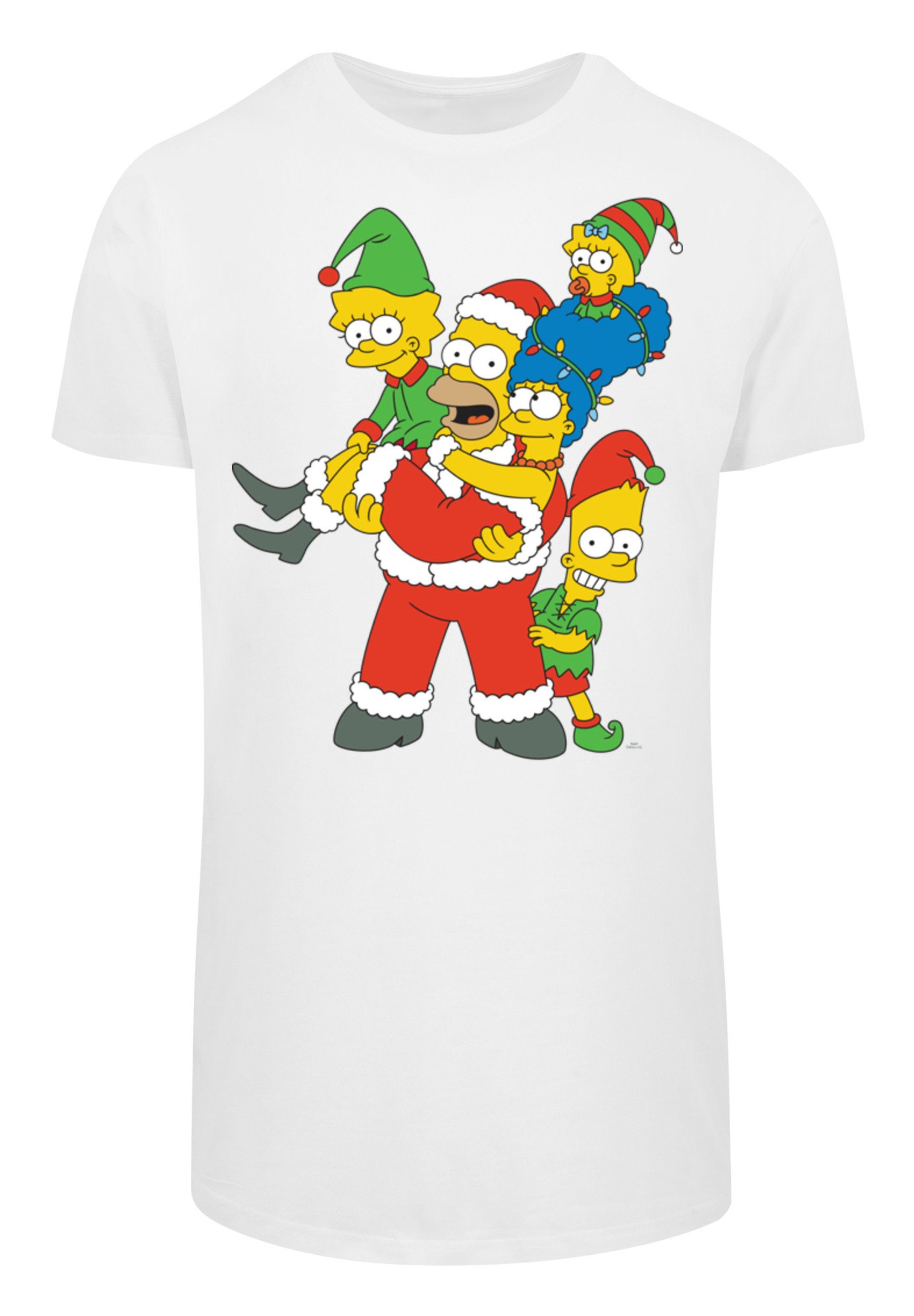 The Christmas Print Simpsons Weihnachten weiß T-Shirt F4NT4STIC Family