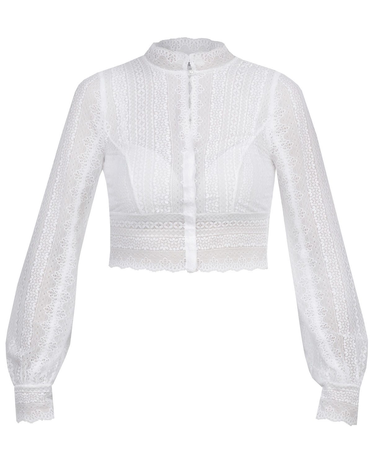 Dirndlbluse 'Hetty-Emilia' Langarm 302400, Offwhite