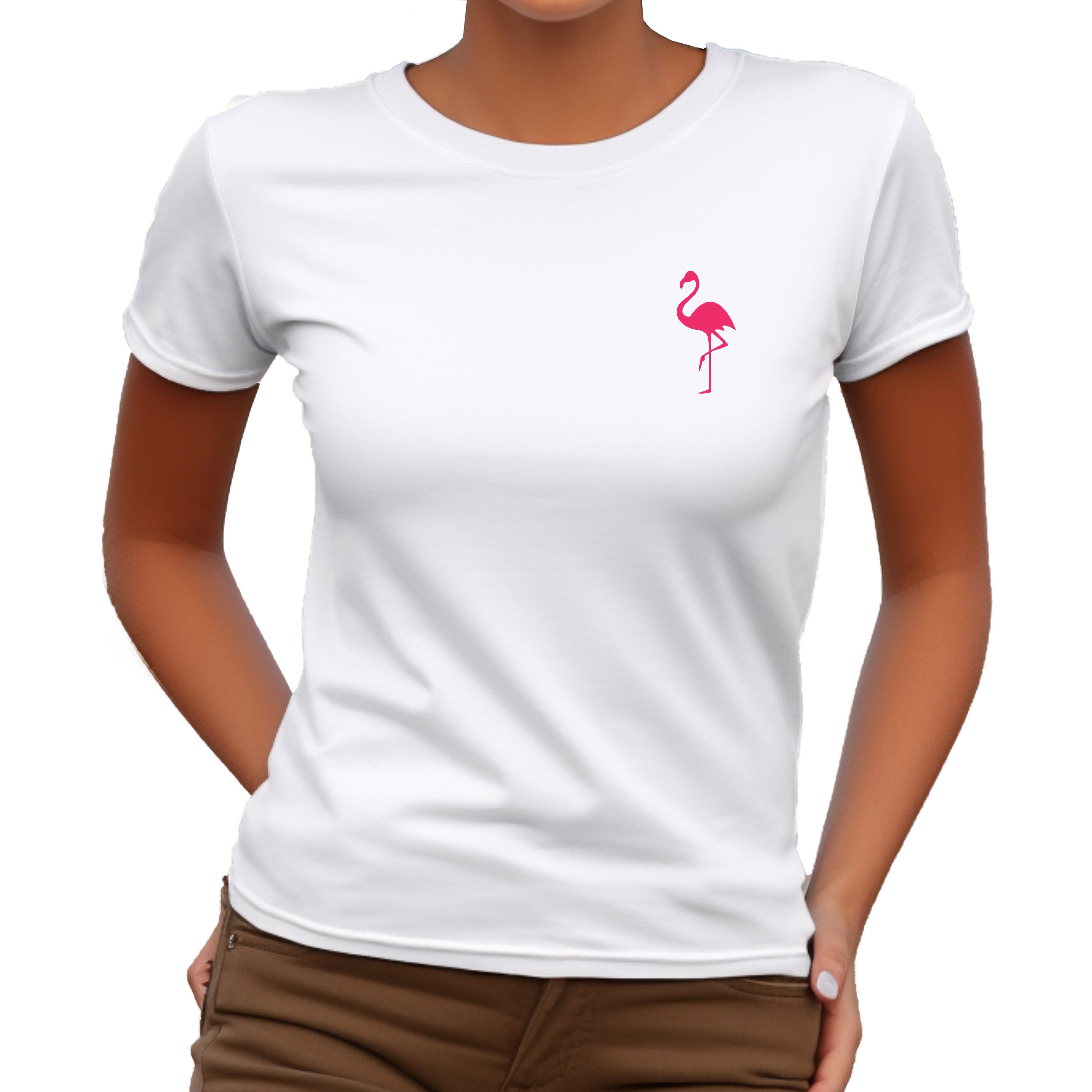 Banco T-Shirt Damen Sommer Flamingo Unifarben günstig online kaufen