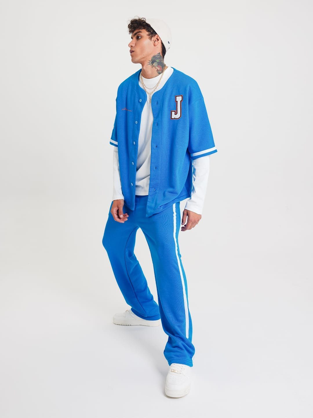 OSSY HOMER Freizeitanzug Set Baseball Hemd Hose Jogginganzug Sportanzug Oversize – Bild 2 von 4