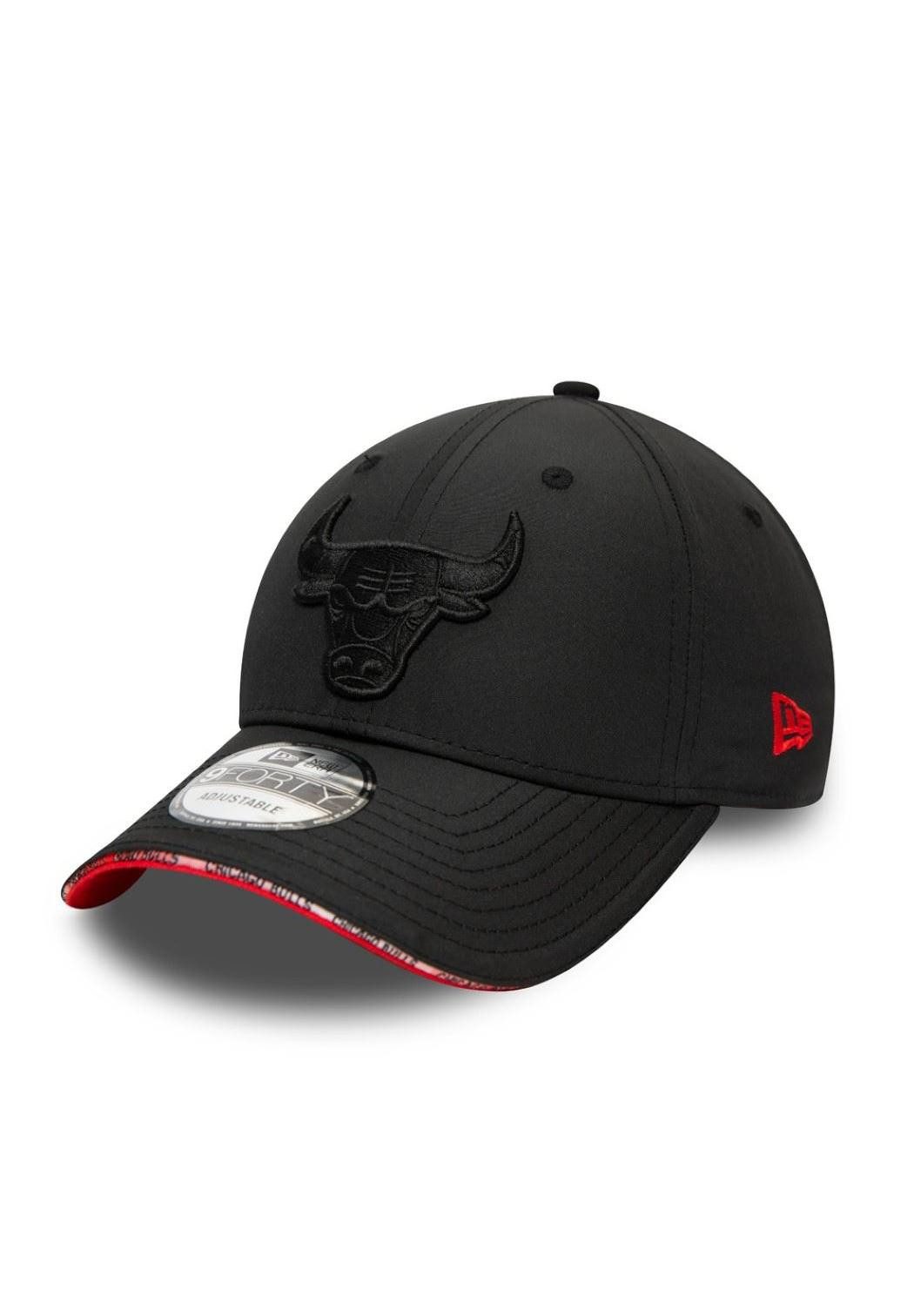 Baseball Cap Chicago Bulls NBA Pipe Pop Black 9Forty Adjustable Snapback Cap New Er
