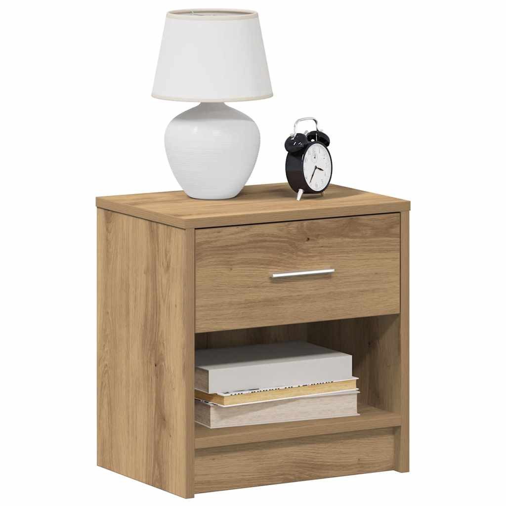 vidaXL Nachttisch Nachttisch mit Schublade Artisan-Eiche 39x28x41 cm (1-St)