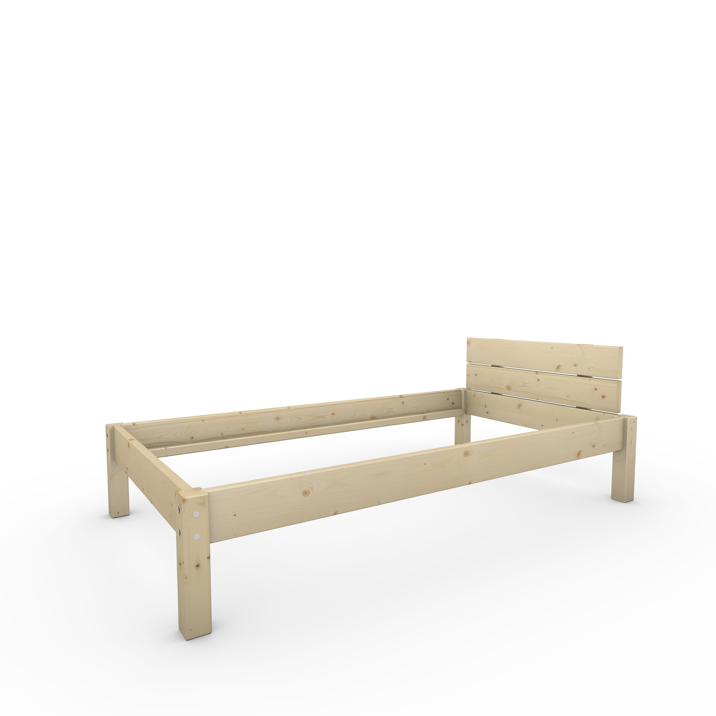TUGA-Holztech Massivholzbett Pfostenbett Massivholzbett "Daybett" 100 x 190 günstig online kaufen