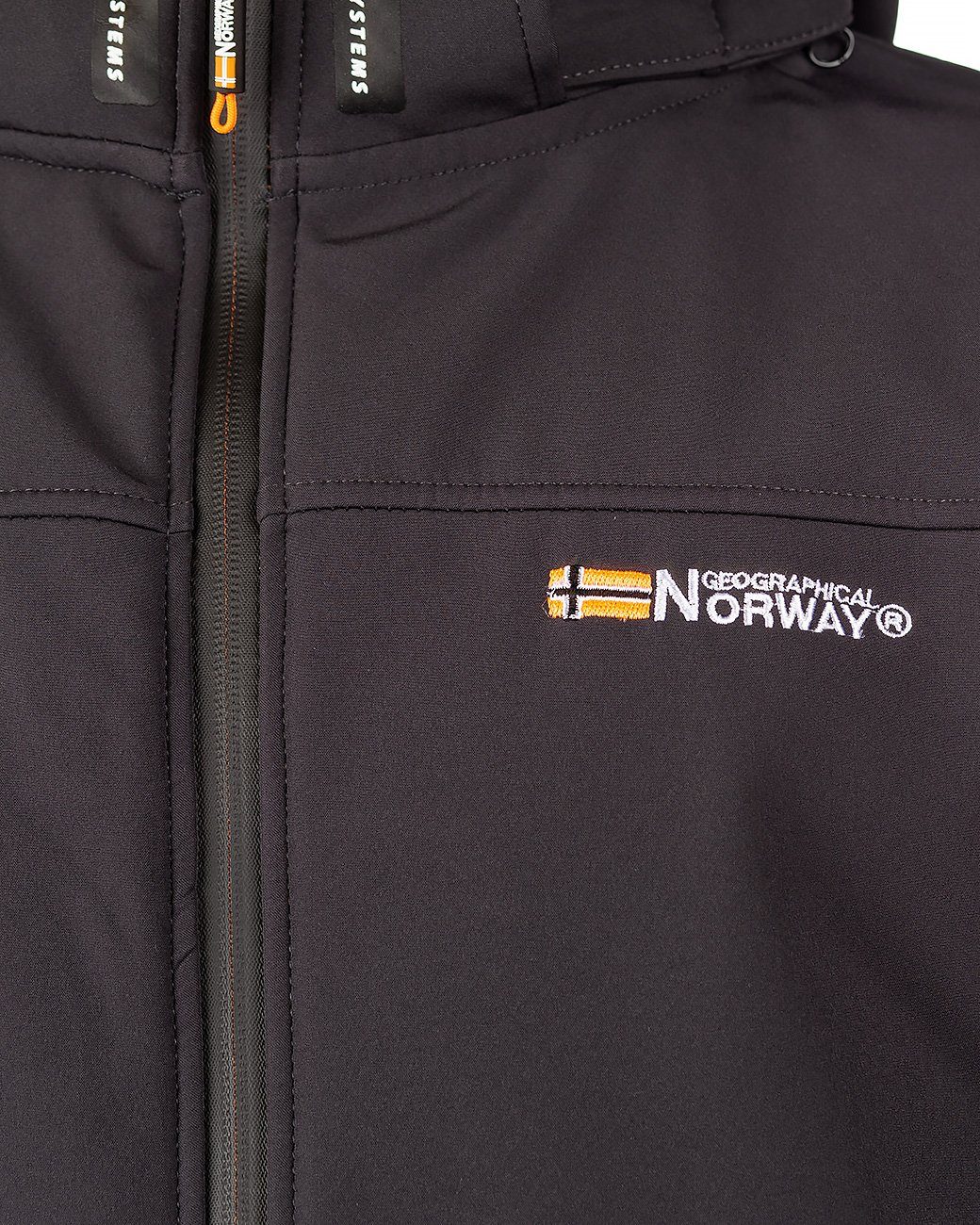 Casual (1-St) Geographical Outdoor Jacke Men Softshelljacke batakeaway dunkelgrau mit Norway Kapuze