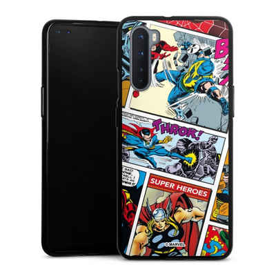 DeinDesign Handyhülle Marvel Retro Comic Blue, OnePlus Nord Silikon Hülle Bumper Case Handy Schutzhülle