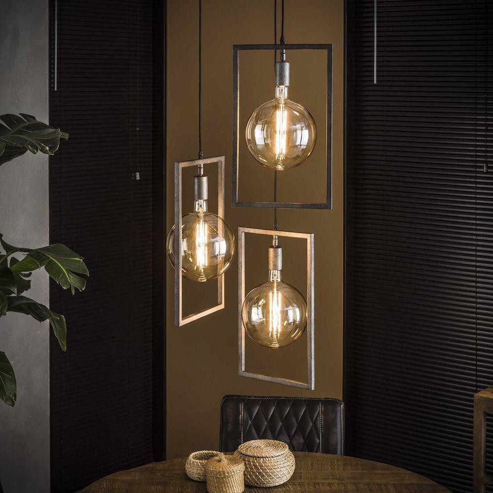 famlights Pendelleuchte famlights, Pendelleuchte Nilas in Silber aus Metall 3xE27