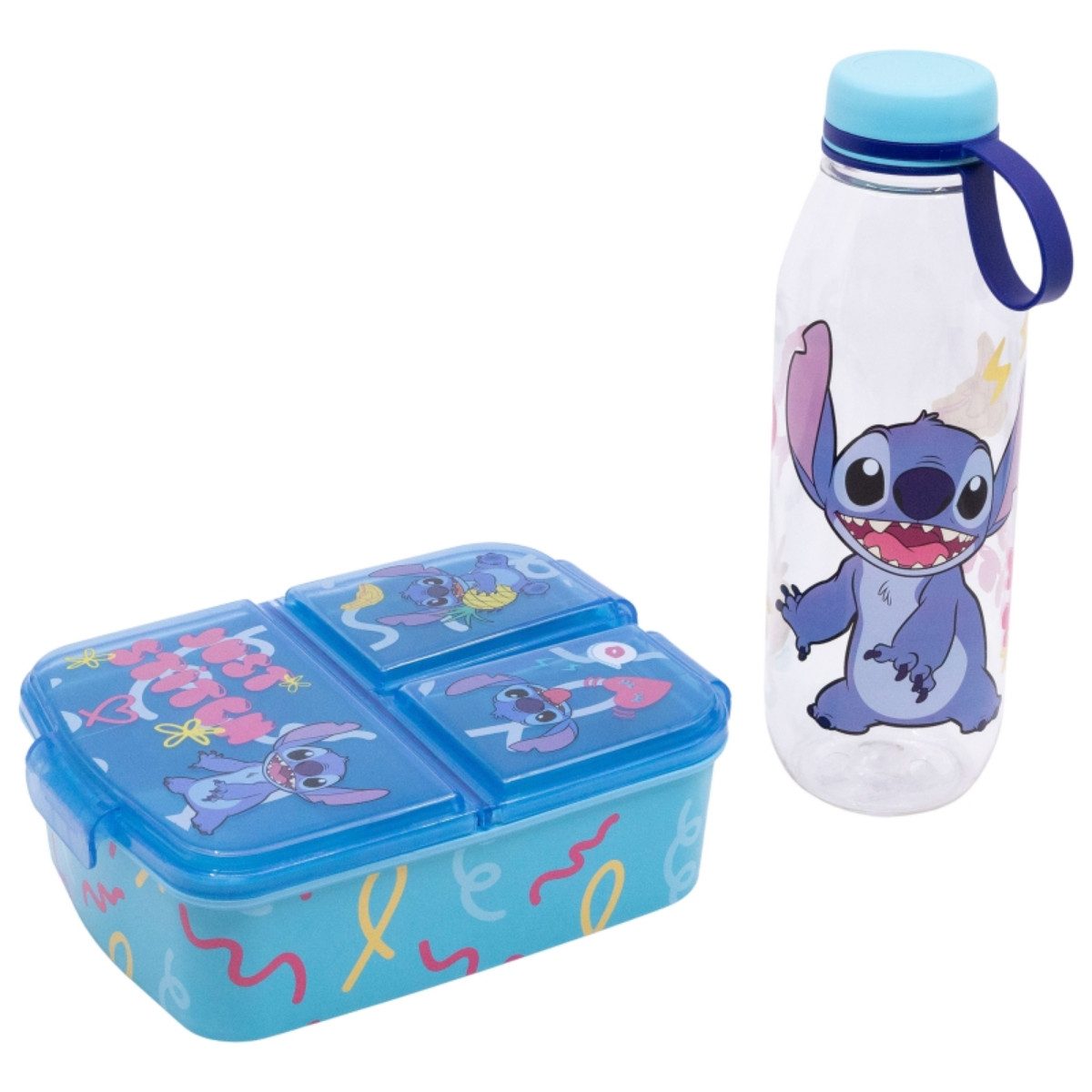 Lilo & Stitch Lunchbox Kinder Lunch Set Adventure Flasche 650 ml und Snackbox, (2-tlg)