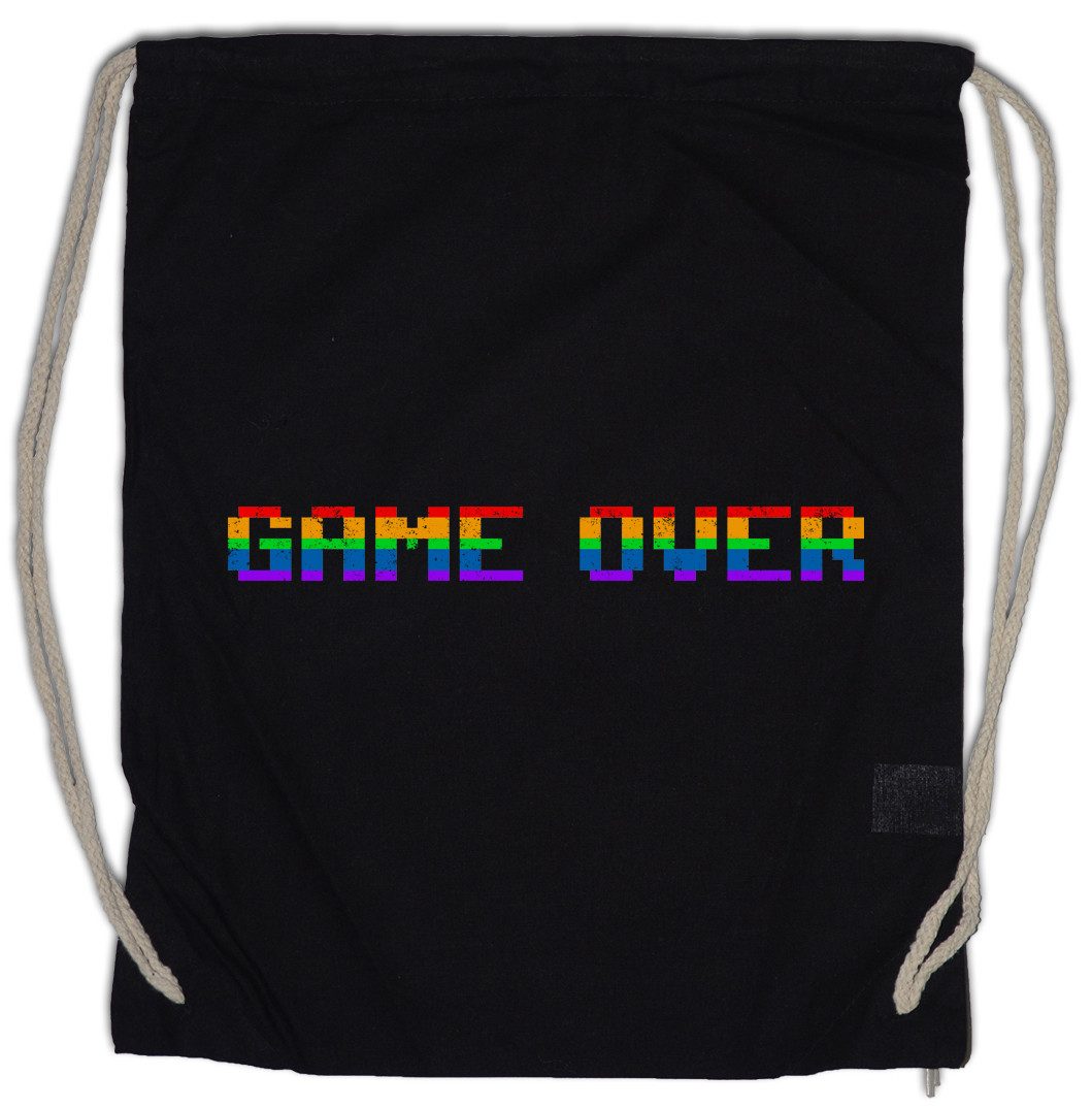 Turnbeutel Game Over Rainbow Turnbeutel Retro Gamer Gaming Vintage Arcade PC