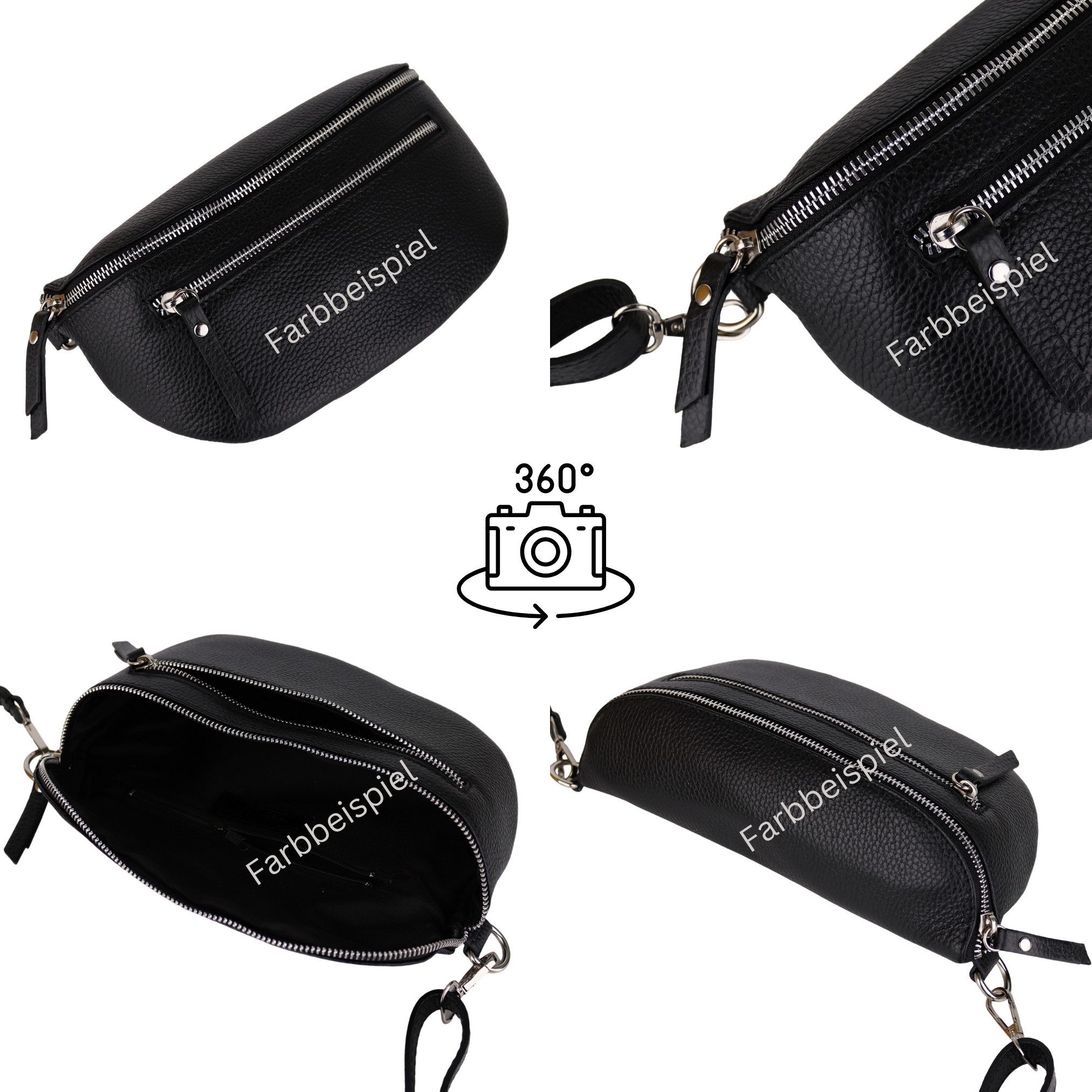 MIRROSI Bauchtasche Damen, Echtleder, Leder, Made günstig online kaufen