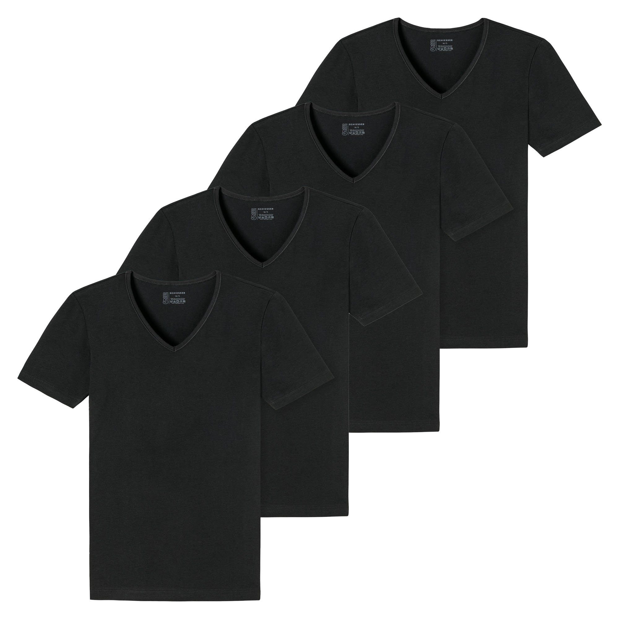T-Shirt Herren T-Shirt 4er Pack Baumwolle 2PACK T-shirt