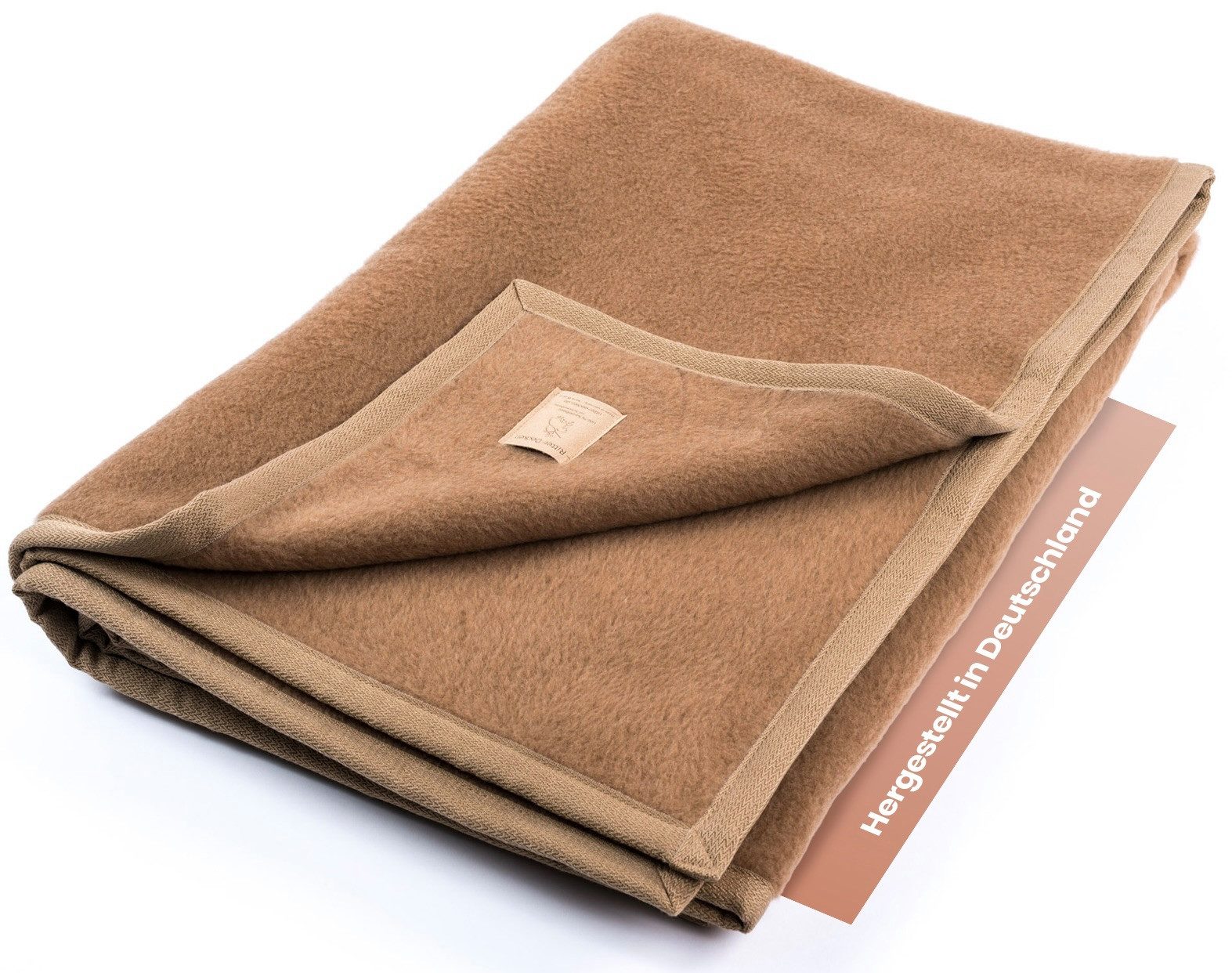 Wohndecke Premium Kamelhaardecke Maharadscha aus 100 % Kamelhaar naturbelassen, Ritter Decken, Wolldecke, 100% Kamelhaarwolle, Tagesdecke, weitere Größen