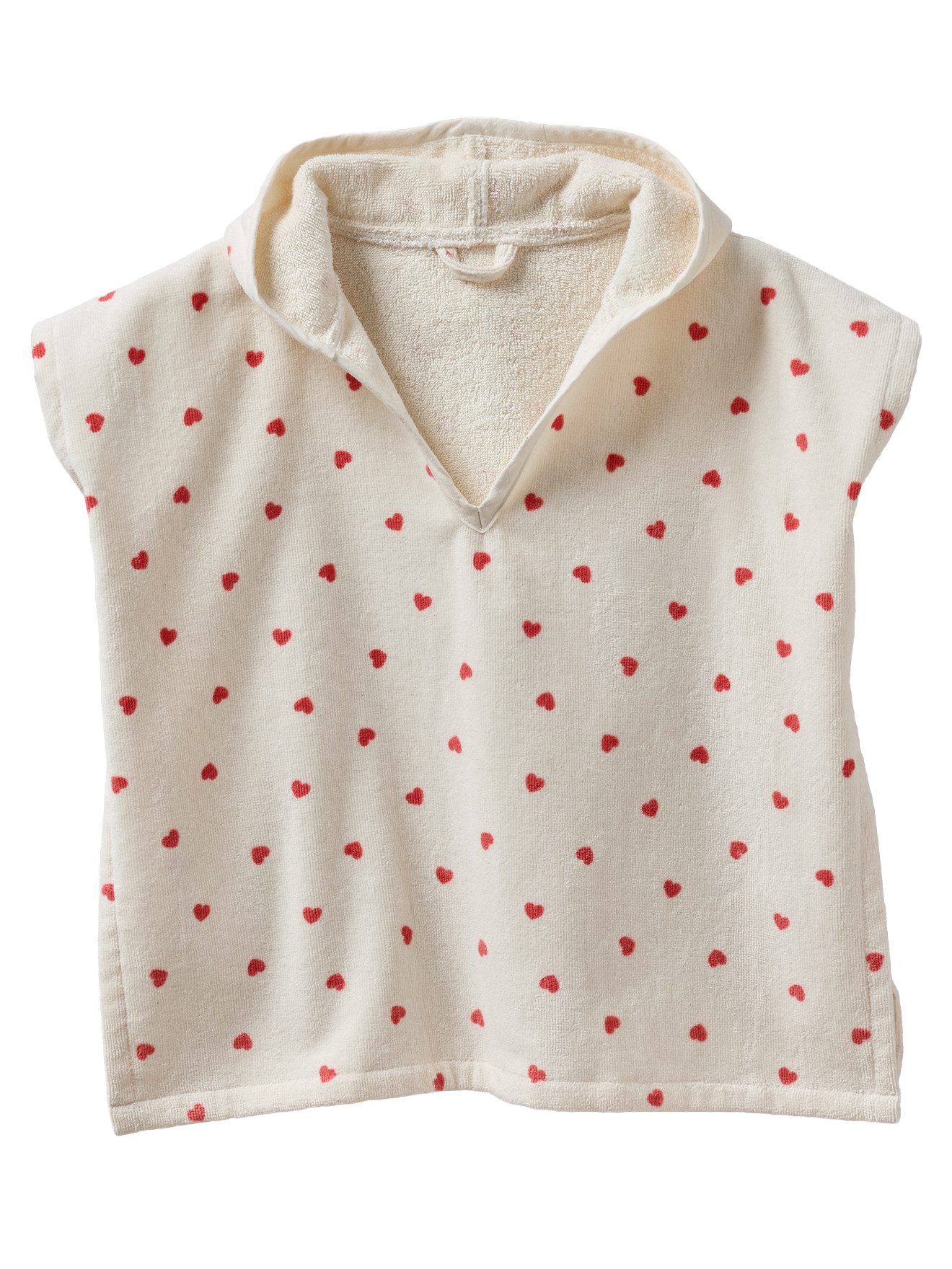 vertbaudet Badeponcho Badeponcho mit Recycling-Baumwolle Baby MEIN HERZ, Baumwolle