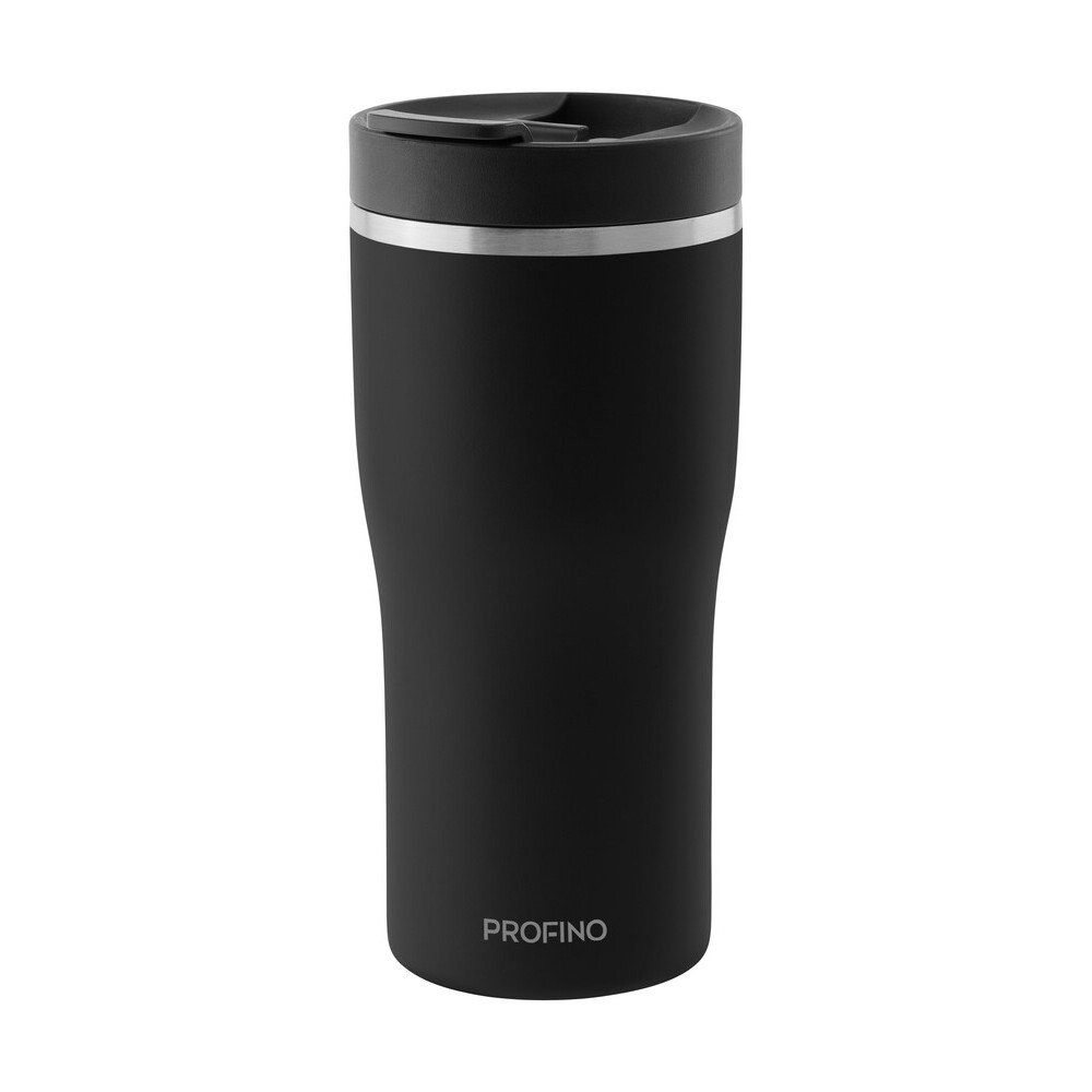 Profino Coffee-to-go-Becher Thermo-To-Go-Becher 0,35 l Barista schwarz, 1-tlg., Edelstahl, Thermo-To-Go-Becher, 0,35 l, Edelstahl, schwarz