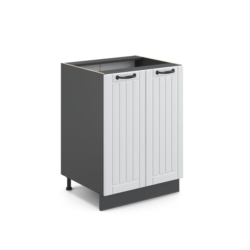 Vicco Unterschrank Fame-Line, Weiß Landhaus/Anthrazit, 60 günstig online kaufen
