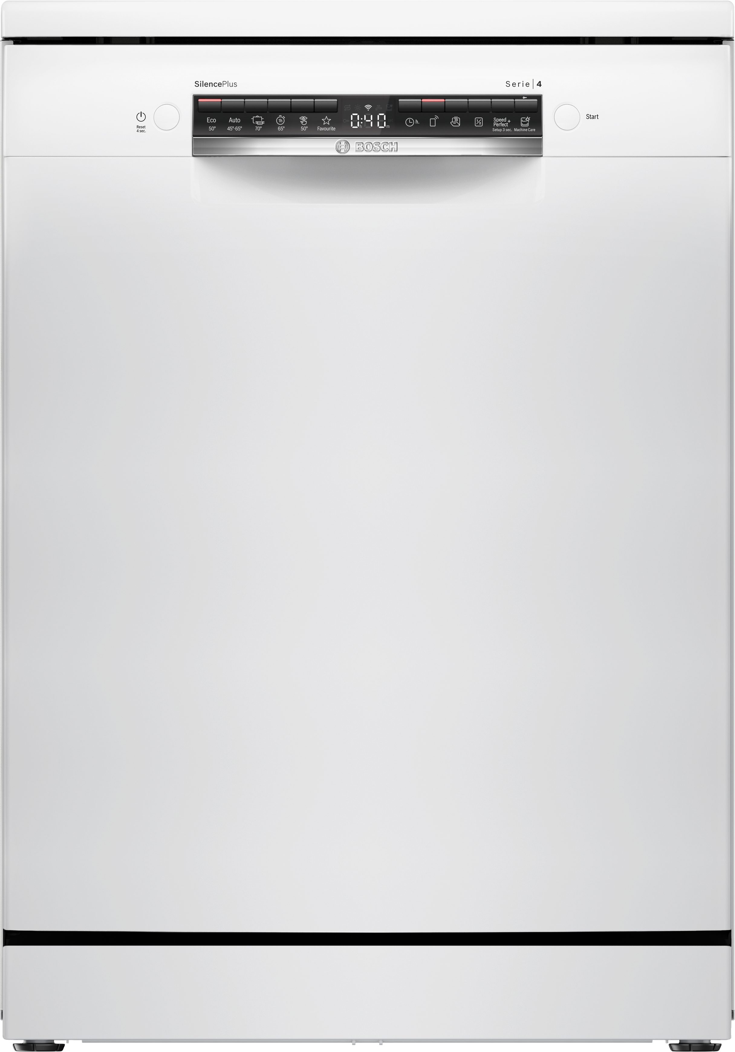 BOSCH Standgeschirrspüler Serie 4 SMS4EVW08E, 14 Maßgedecke, Automatische Türöffnung für mehr Effizienz