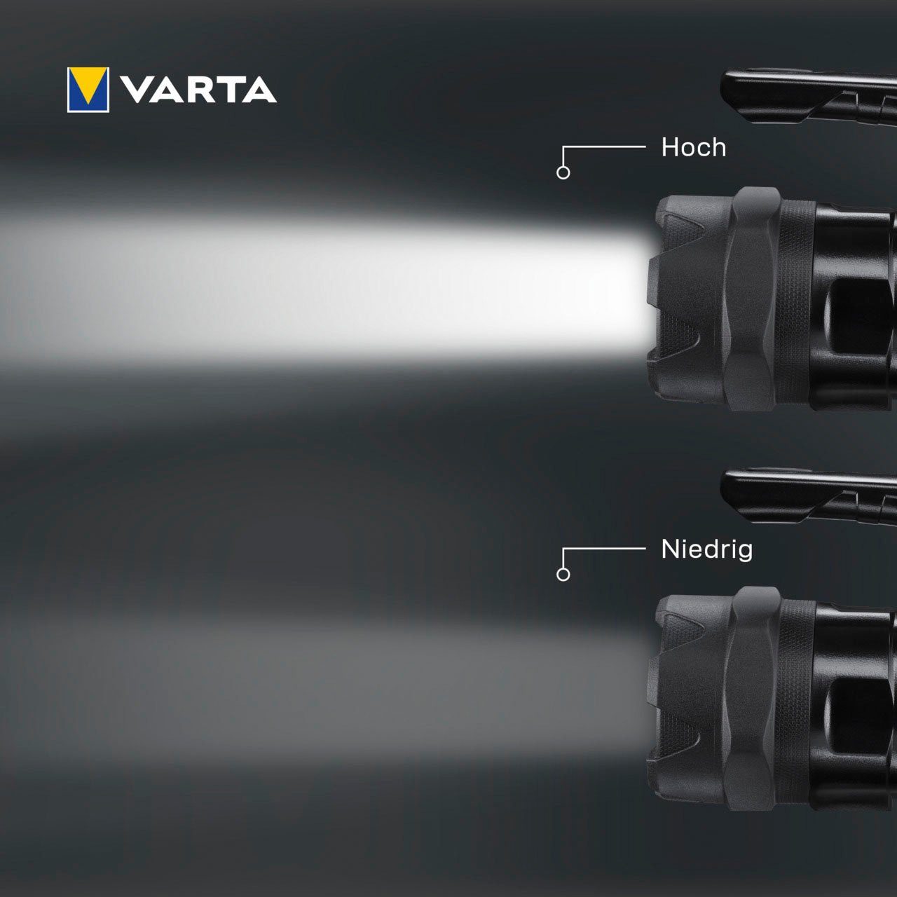 wasser- LED VARTA staubdicht, und stoßabsorbierend, 6 Taschenlampe Aluminium Watt Pro Indestructible BL20 Gehäuse eloxiertes (7-St),