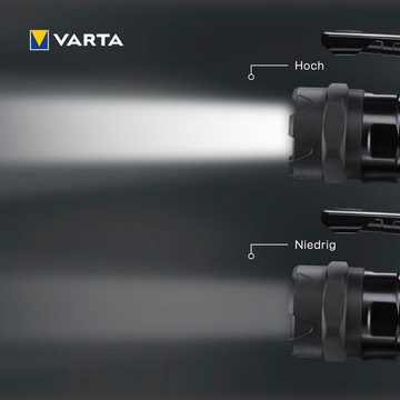 VARTA Taschenlampe Indestructible BL20 Pro 6 Watt LED (7-St), wasser- und staubdicht, stoßabsorbierend, eloxiertes Aluminium Gehäuse