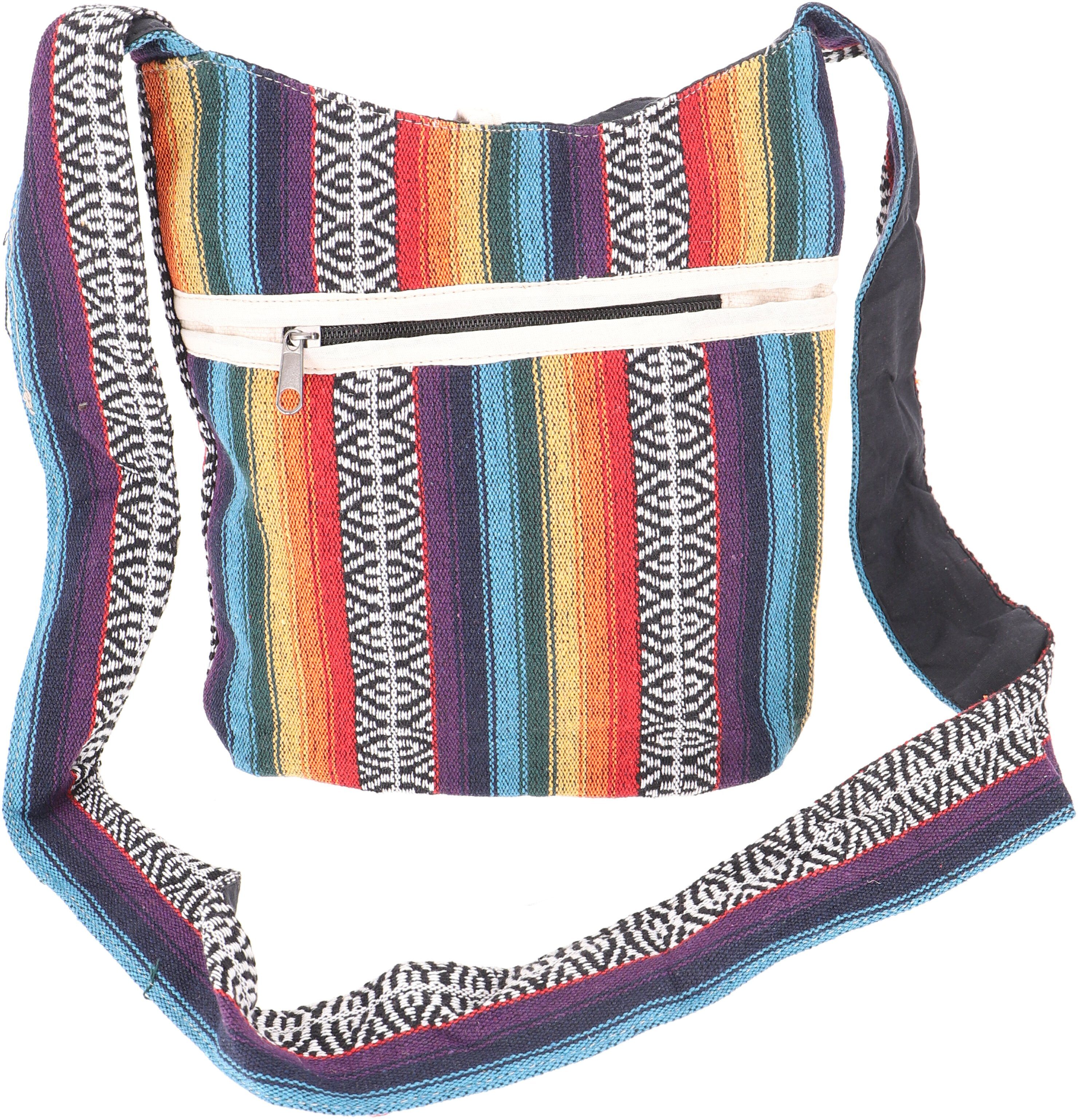 Guru-Shop Schultertasche Kleiner Schulterbeutel, Boho Schultertasche,.. regenbogen