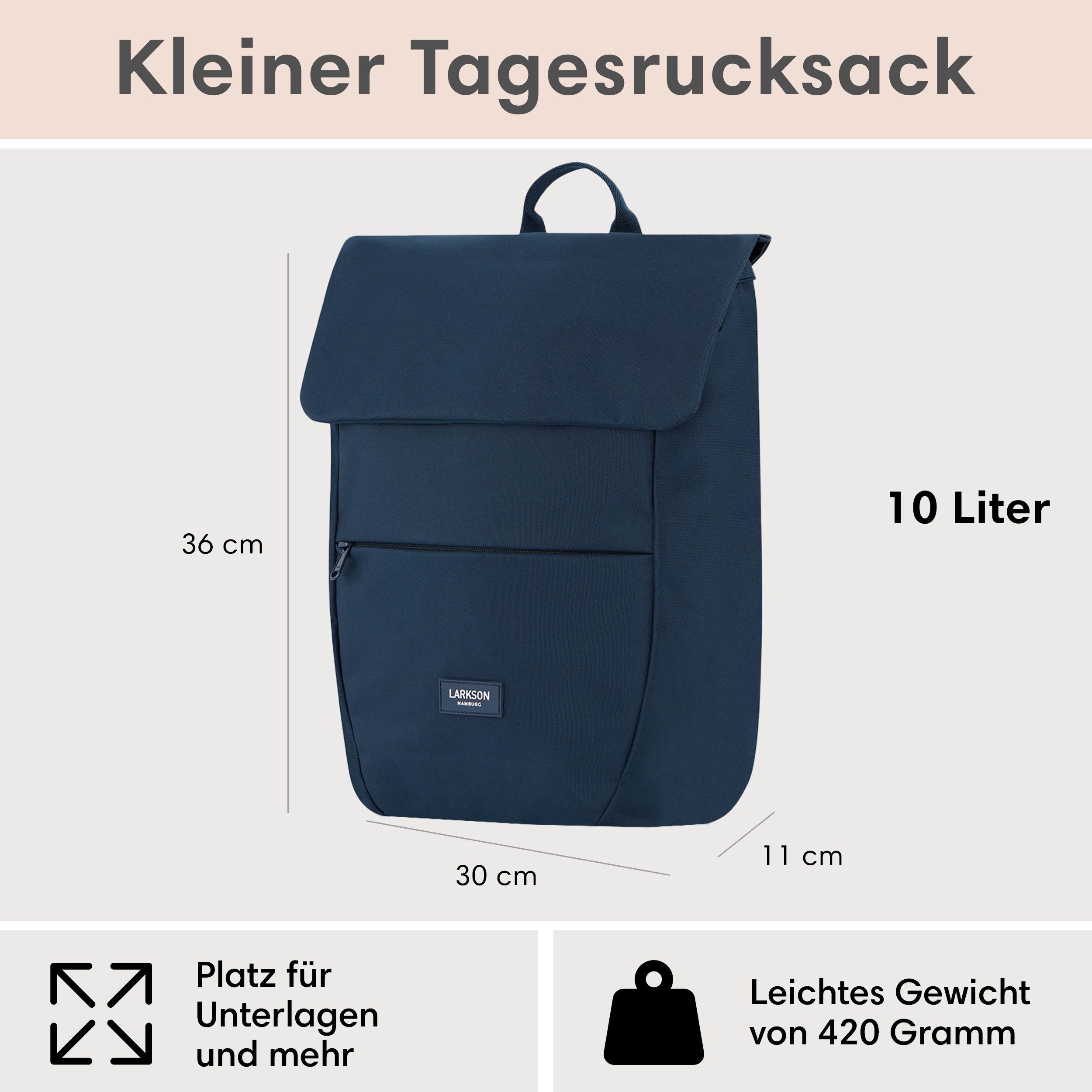 LARKSON Cityrucksack Ronja Laptop Rucksack Damen Herren Klein Elegant, Magnetverschluss, Laptopfach, Wasserabweisend