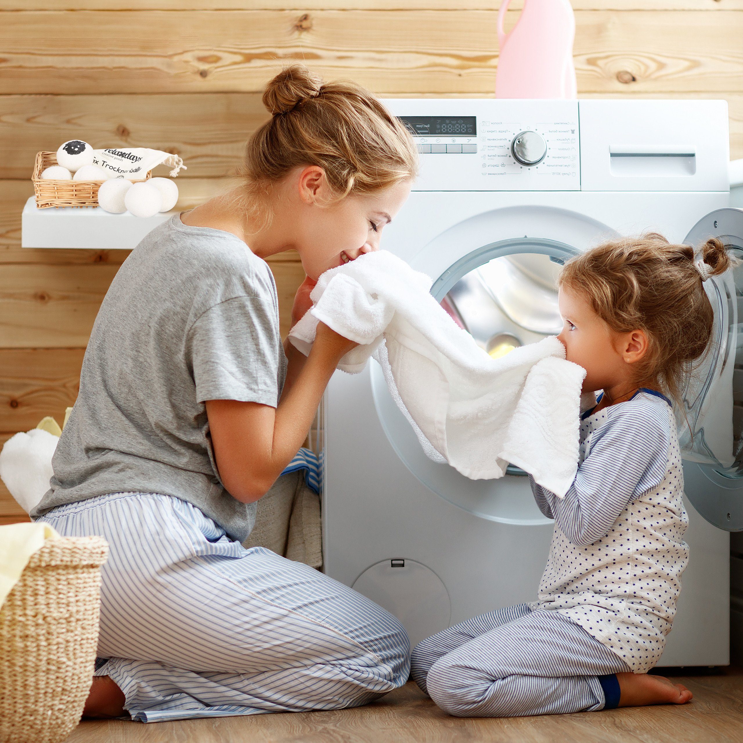 relaxdays Trocknerball 6x Trocknerbälle