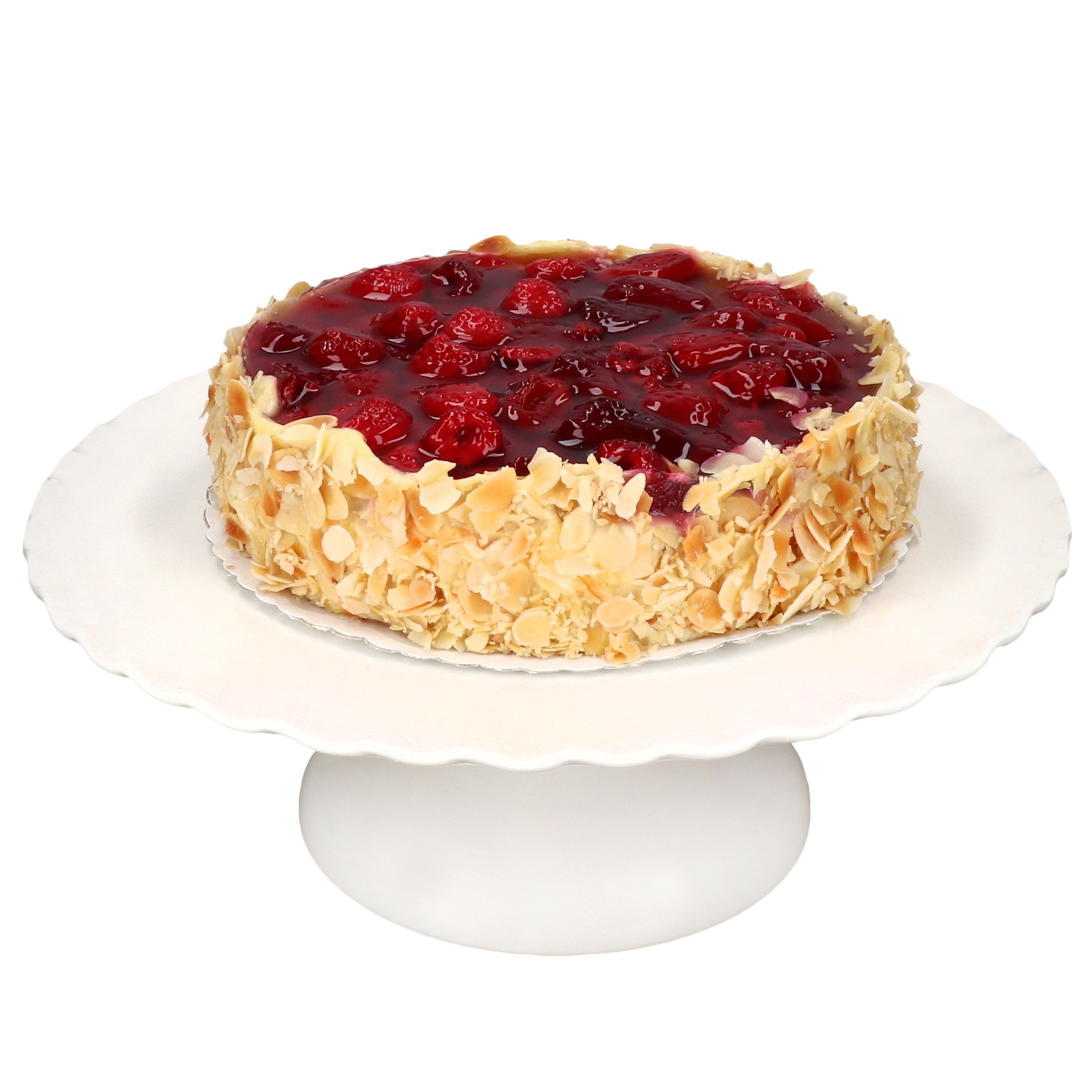 MamboCat Servierplatte Gloria Tortenplatte mit Fuß cremeweiß Ø30cm Kuchenständer, Keramik