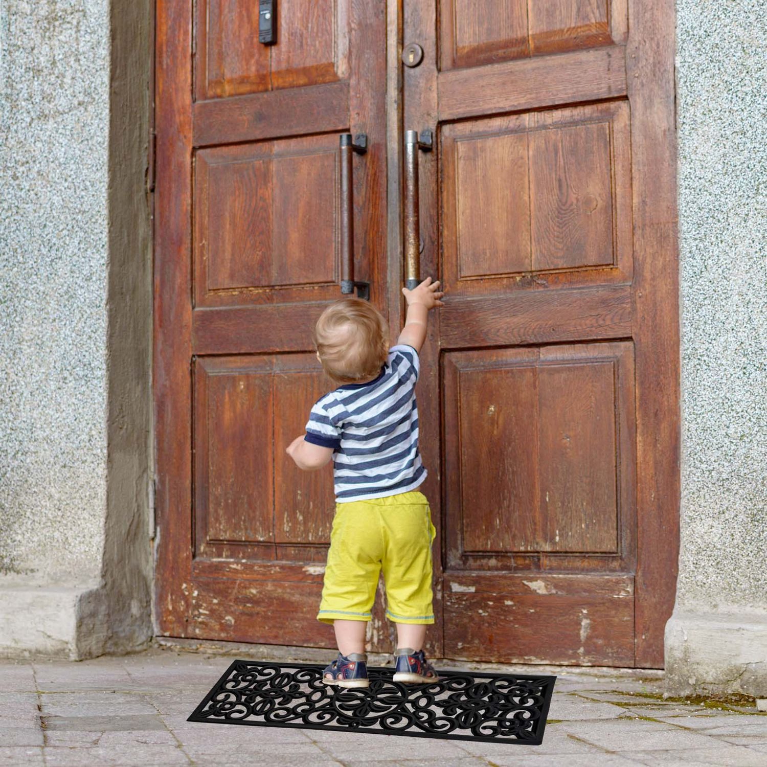 BURI Fußmatte Stufenmatte Gussoptik Treppe Fußmatte günstig online kaufen