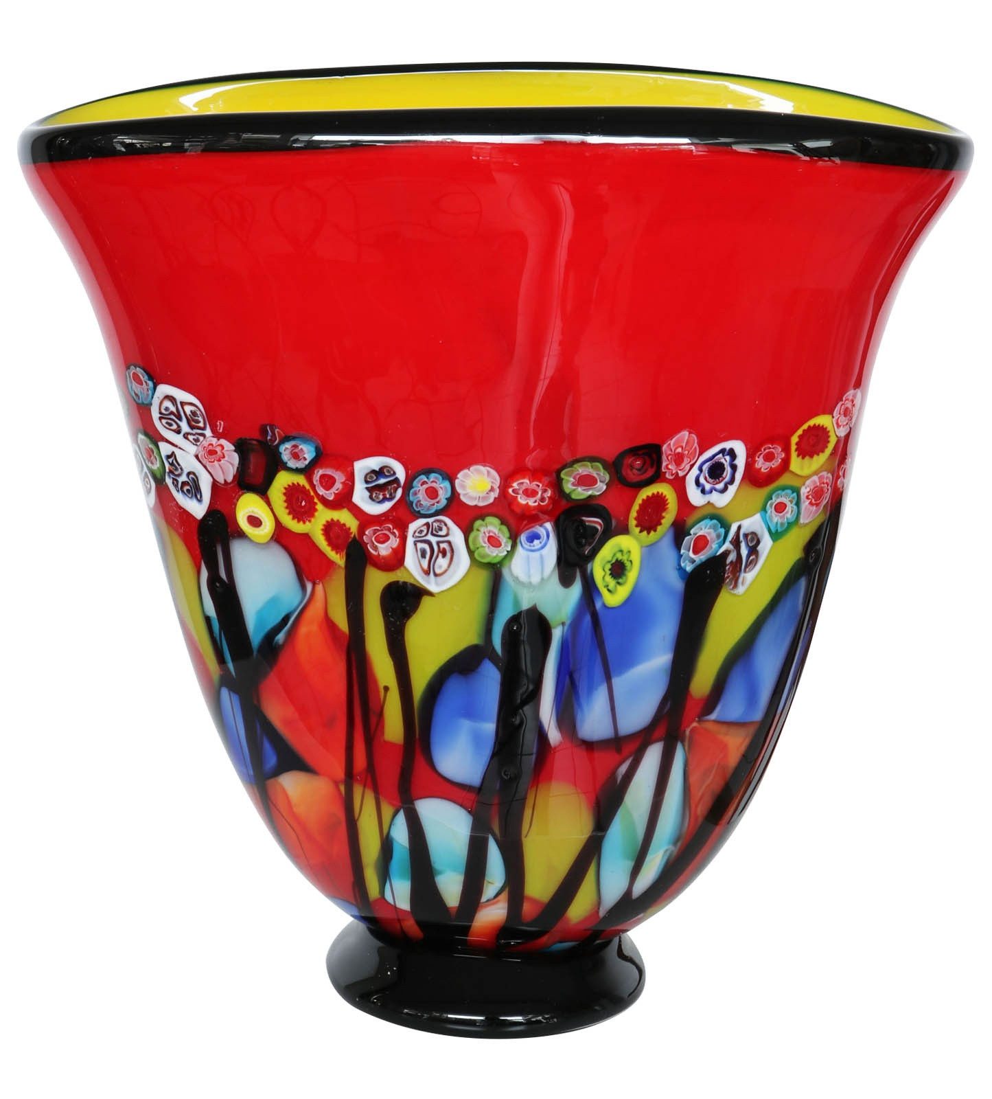 Aubaho Dekoobjekt Glasvase Vase Glas im Murano Antik Stil 28cm