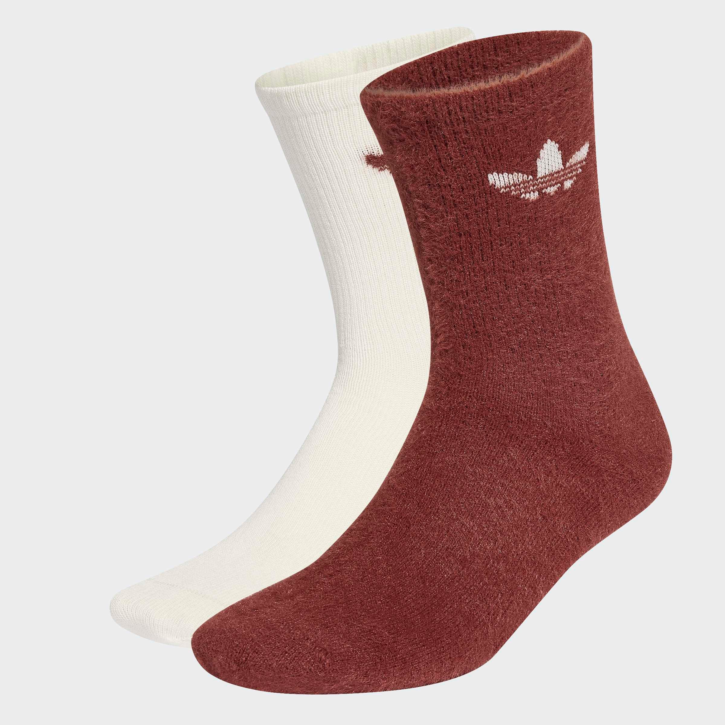 adidas Originals Sportsocken FLUFFY CREW 2 PAAR (2-Paar) mit flauschigem Trefoil Logo, flauschiges Garn, Crew-Länge