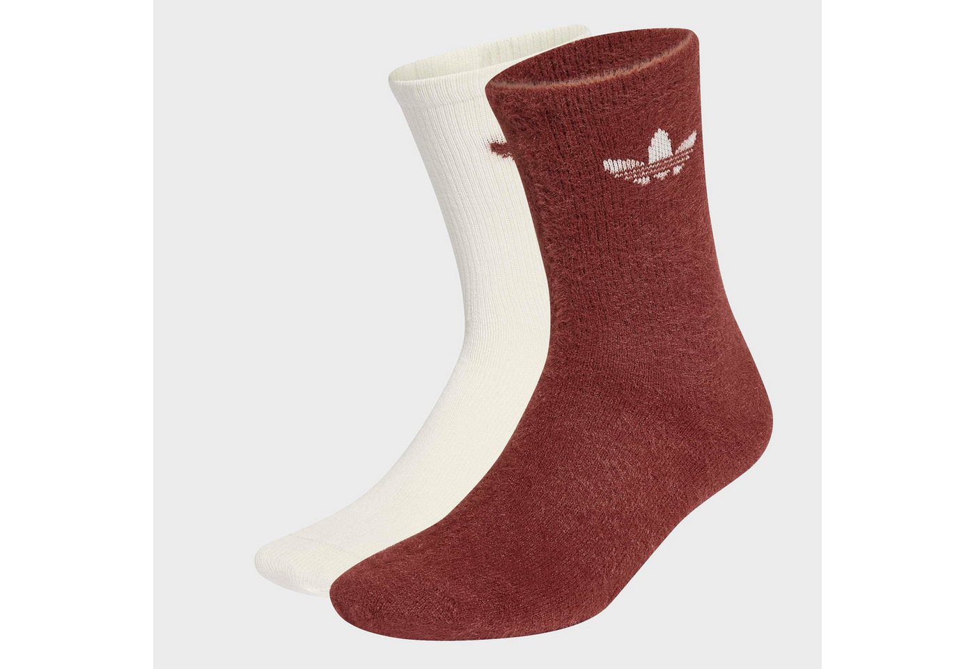 adidas Originals Sportsocken FLUFFY CREW 2 PAAR (2-Paar) mit flauschigem Trefoil Logo, flauschiges Garn, Crew-Länge