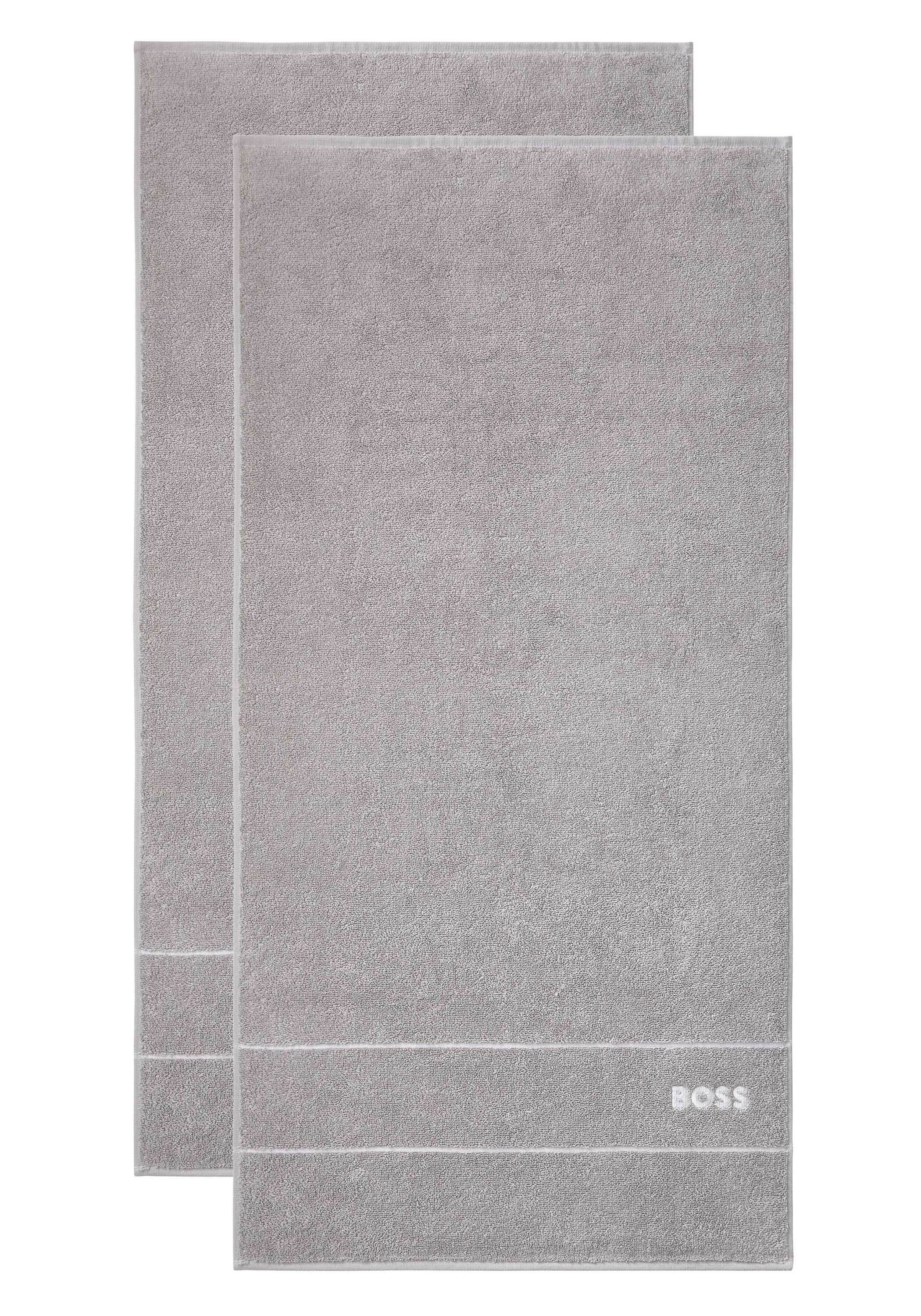 Hugo Boss Home Handtücher PLAIN (2tlg), (2-St), mit modernem Design