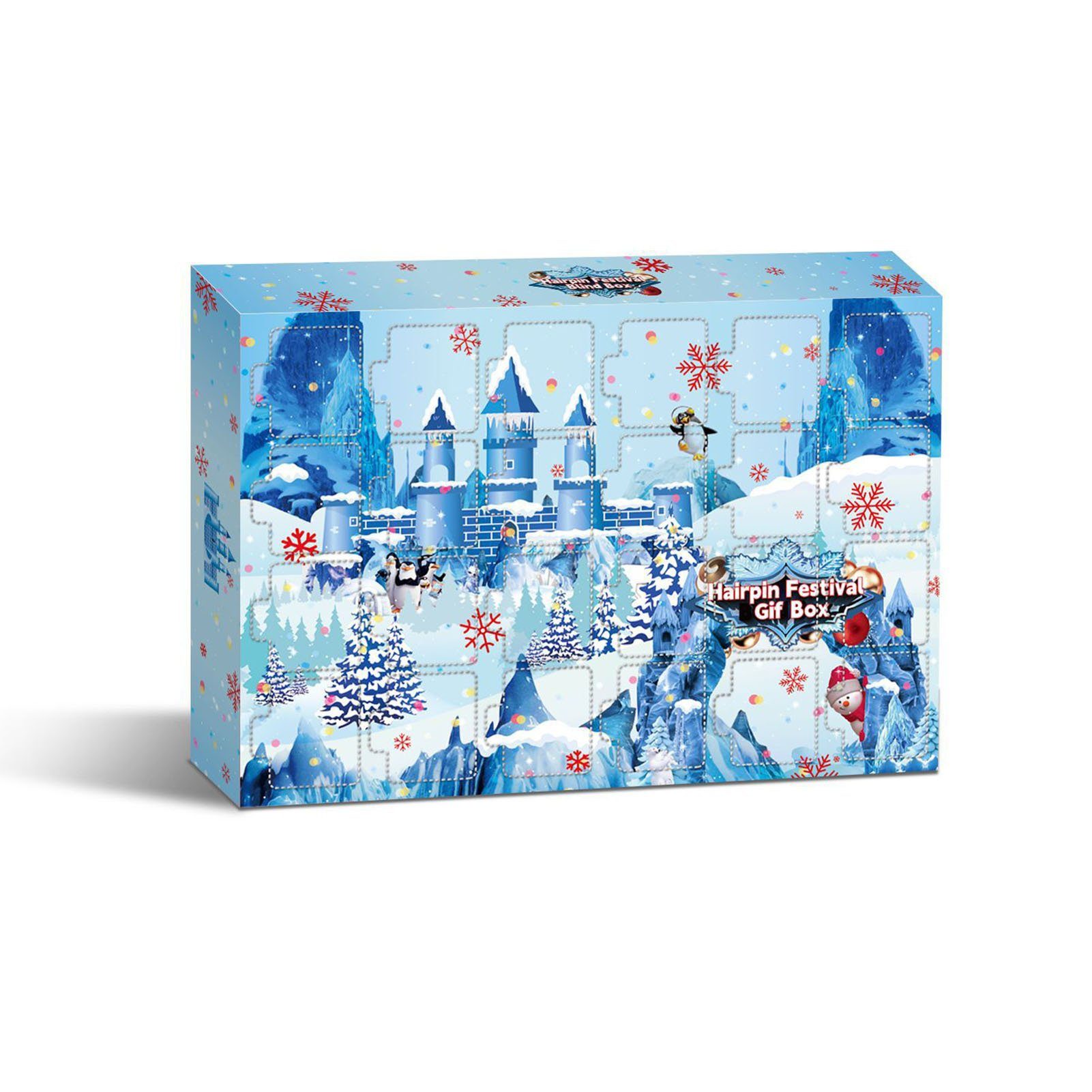 Blusmart Adventskalender 24-Gitter-Weihnachts-Advents-Überraschungsbox. Interessante