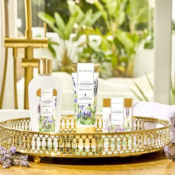 Spa luxetique Pflege-Geschenkset Bade Geschenkset für Frauen, 8-tlg., Lavendelduft Wellness Set für Frauen mit Deko Badewanne