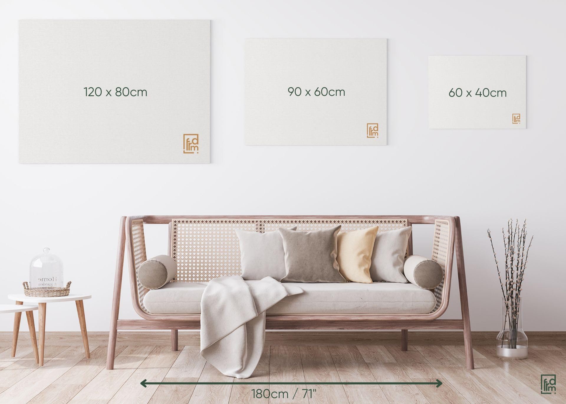 framed concept Leinwandbild als Weltkarte-Pinnwand, pinne Deine Reisen und Erinnerungen, World Map, Englische Beschriftung inkl. 50 goldene Pins – Bild 5 von 5