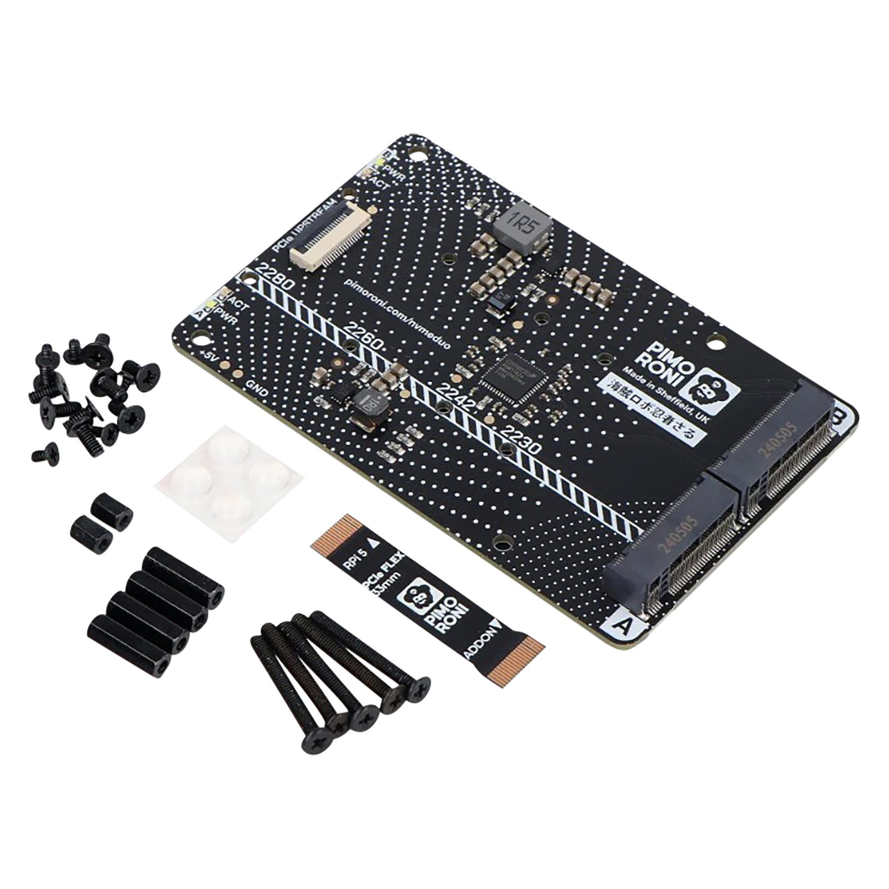 Pimoroni Festplatten-Wechselrahmen PIMORONI Dual NVMe base für Raspberry Pi 5