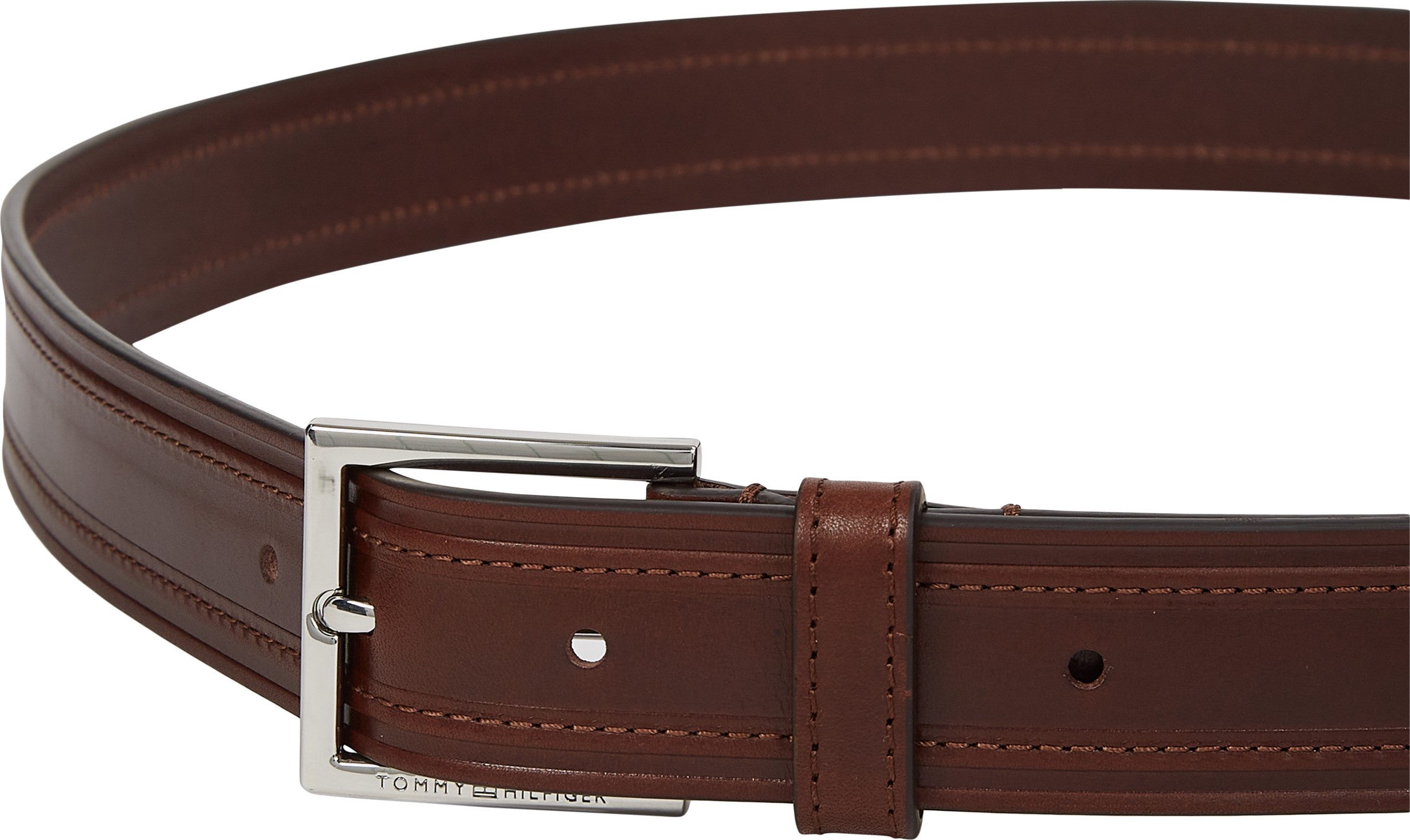 Tommy Hilfiger Ledergürtel HUDSON EMBOSS LEATHER 3.0 cm breit Größenverstellbar – Bild 4 von 5