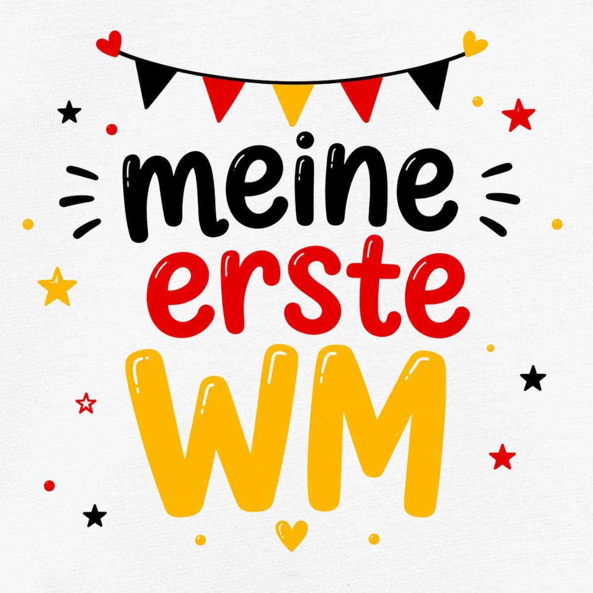Spreadshirt Kurzarmbody Meine Erste WM Deutschland Fan Kurzarm Tages Baby Body (1-tlg)