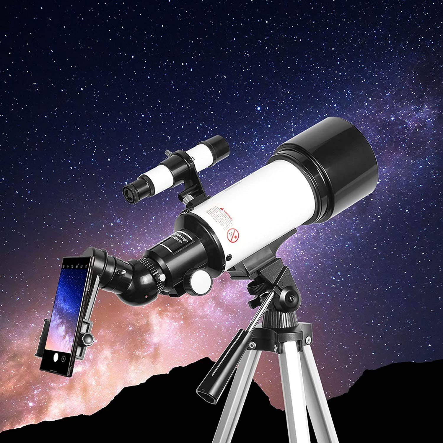 mit für Handy-Adapter 70 AKKEE Blende, mm Teleskop Kinder Teleskope und Einsteiger, Teleskop Astronomie Teleskop Stativ, Erwachsene