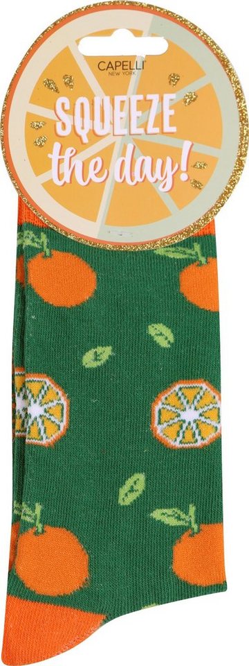 Capelli New York Socken Socken - Orangen Design