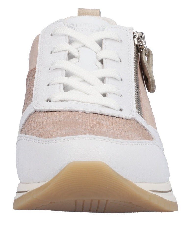 Remonte Sneaker im Fußbett Materialmix, Foam rosé-weiß Soft