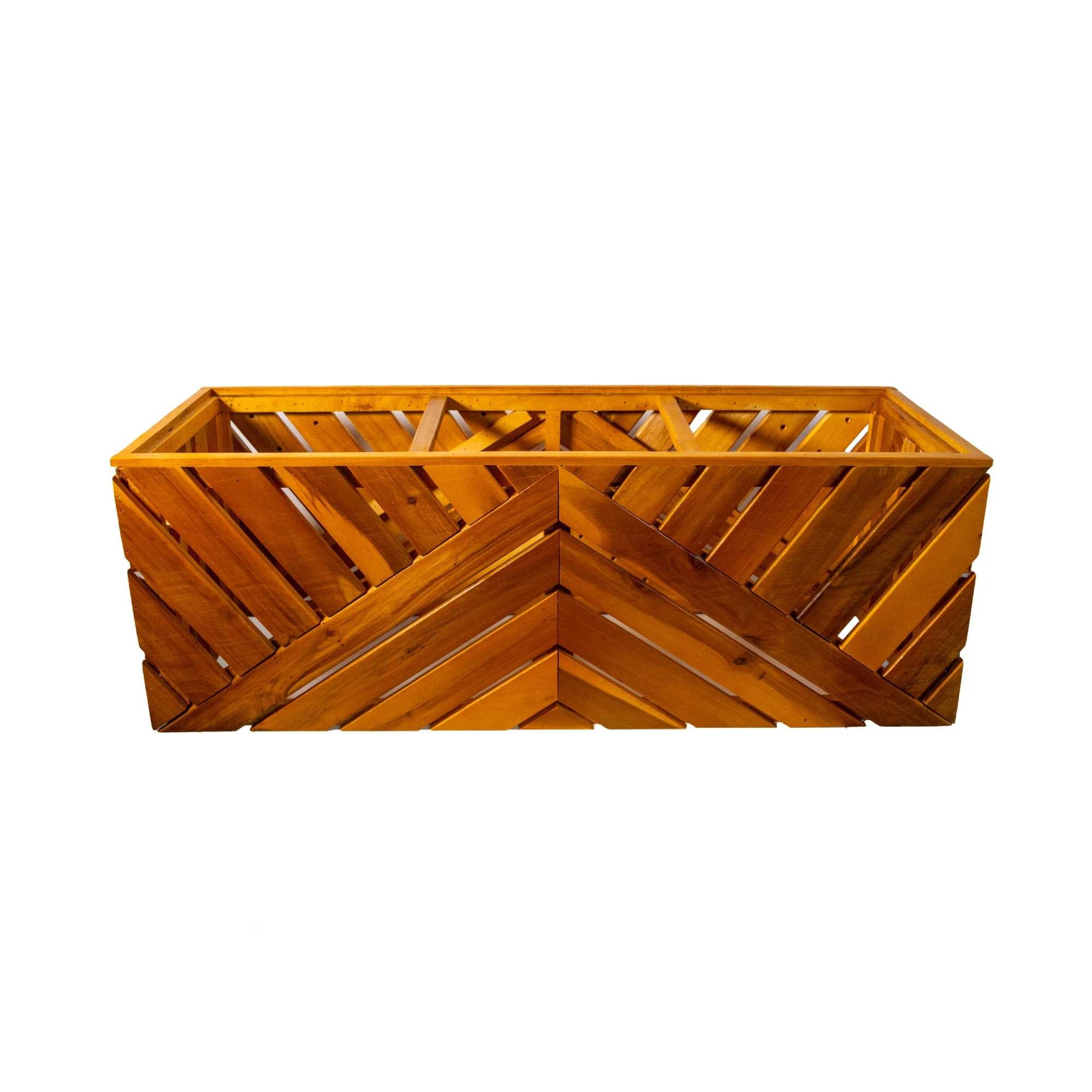 Frank Flechtwaren Blumentopf Pflanzkasten "Recycling Wood" (1 St)