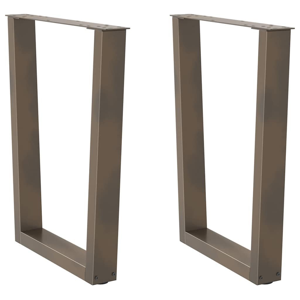 vidaXL Tischbein Esstisch Beine V-Form 2 Stück Naturstahl 70x(72-73,3) cm Stahl
