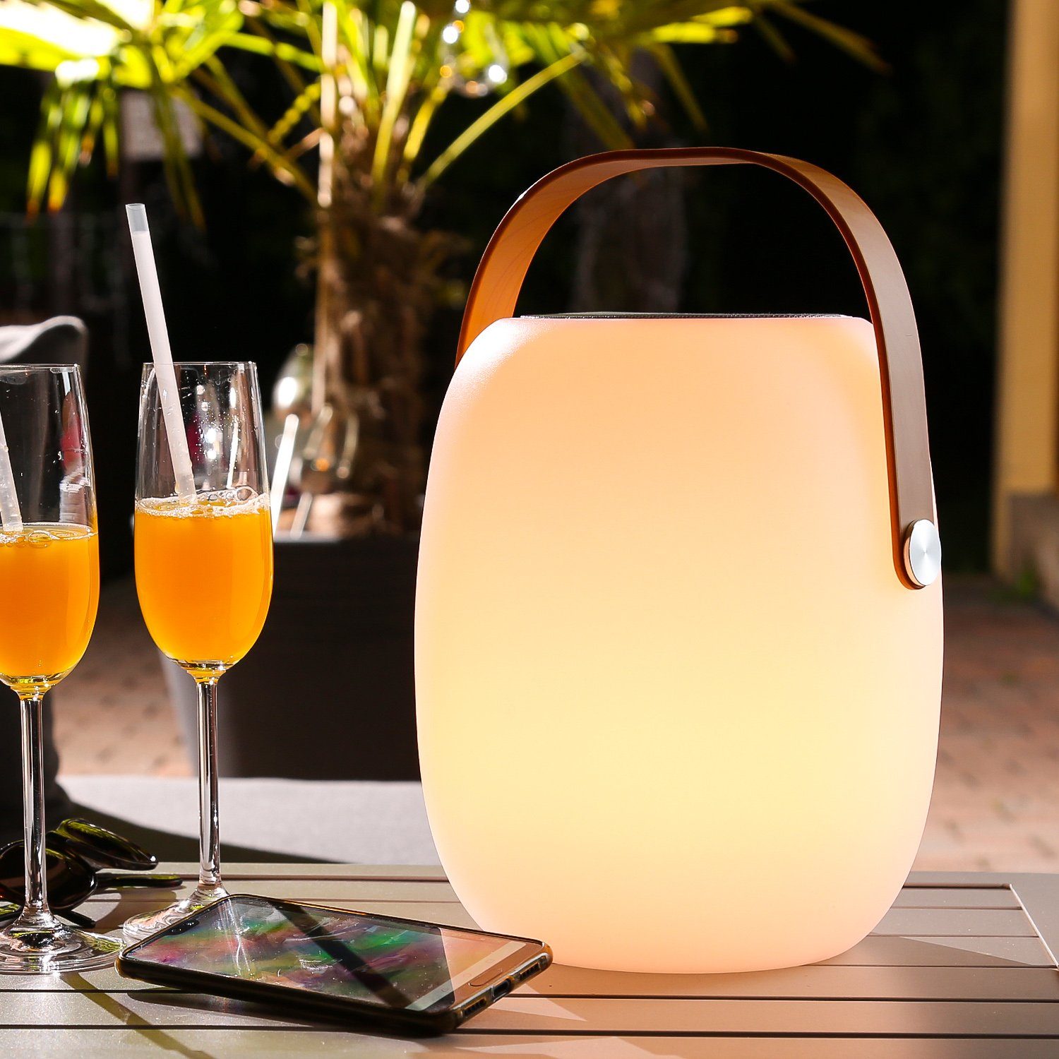 MARELIDA Tischleuchte LED Lautsprecher Terrassenleuchte Bluetooth günstig online kaufen