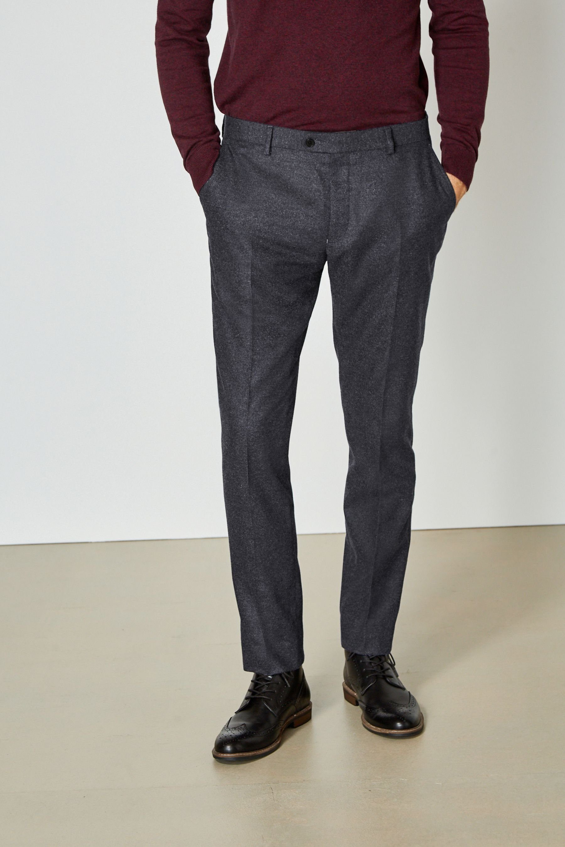Next Anzughose Donegal-Anzug aus Wollmischung: Slim Navy Hose Fit (1-tlg)