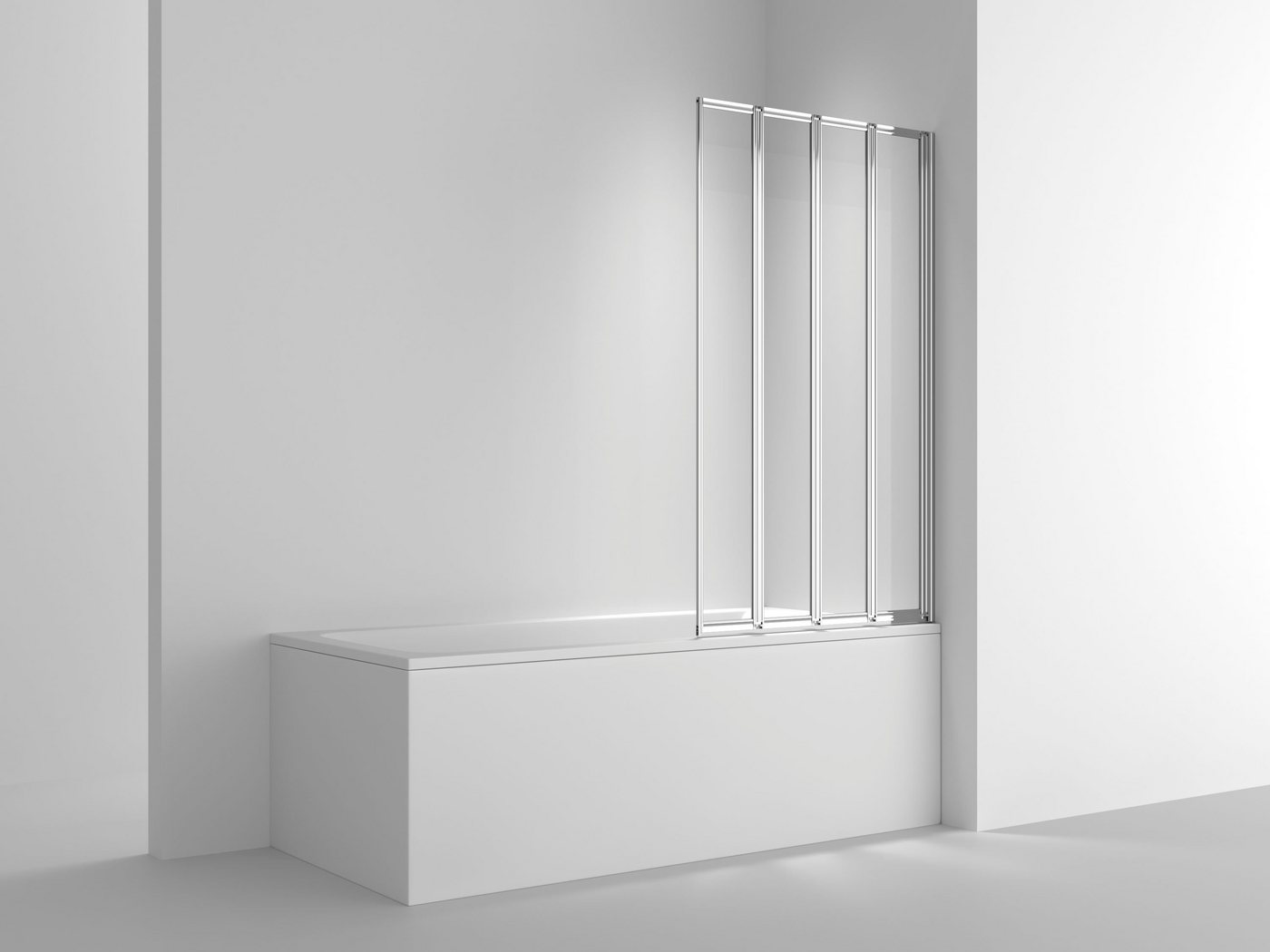 Thumbnail - welltime Badewannenaufsatz Nassau, Einscheibensicherheitsglas, Badewannenfaltwand, Spritzschutzwand für Badewanne, Glas,...