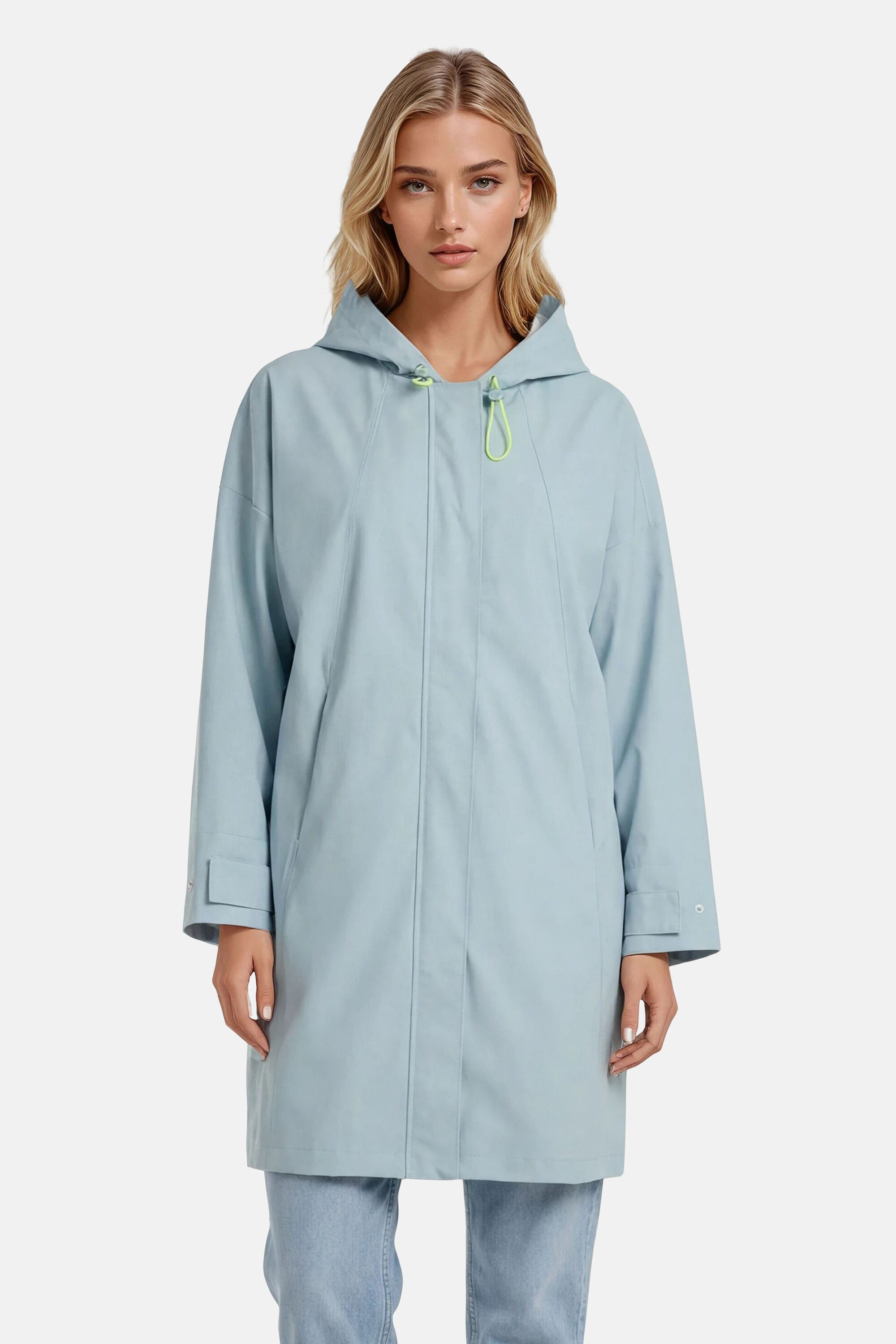 White Label Regenmantel wasserabweisend, mit Kapuze