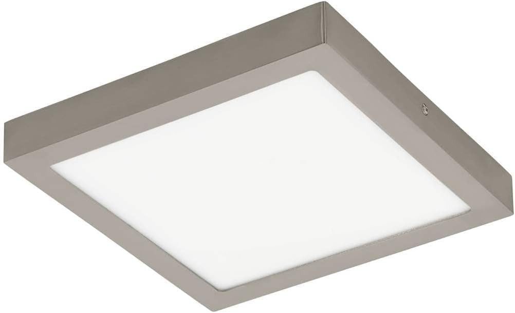 EGLO Deckenleuchten EGLO 33211 LED Aufbauleuchte Crosslink FUEVA-C nickel-matt L:30cm B:30, EGLO 33211 LED Aufbauleuchte Crosslink FUEVA-C nickel-matt L:30cm B:30